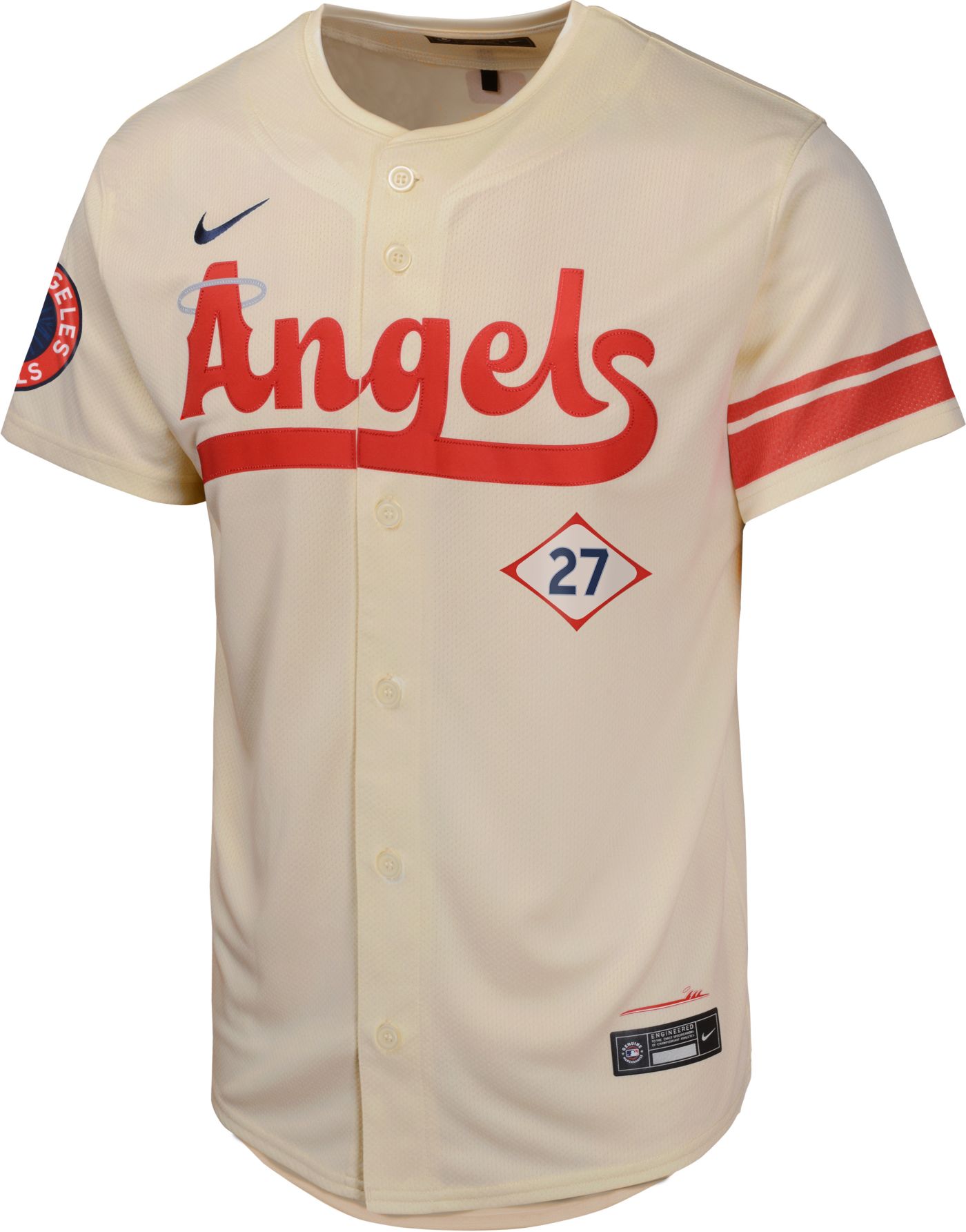 Los Angeles Angels White #27 Trout on sale