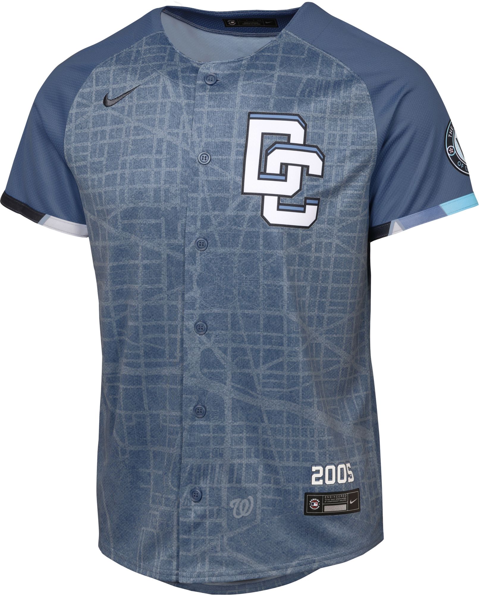 Nike Youth Washington Nationals CJ Abrams #5 City Connect Blue Limited Vapor Jersey product image