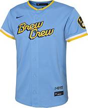 Nike Youth Milwaukee Brewers Christian Yelich #22 2022 City Connect Cool Base Jersey product image