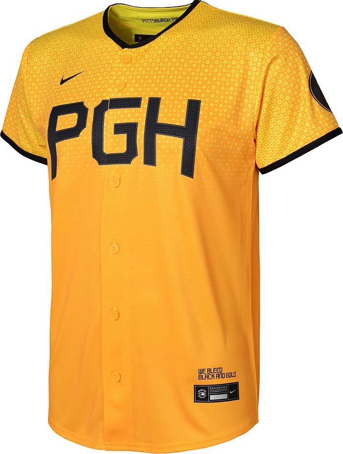Nike Youth Pittsburgh Pirates Ke'Bryan Hayes #13 Yellow T-Shirt