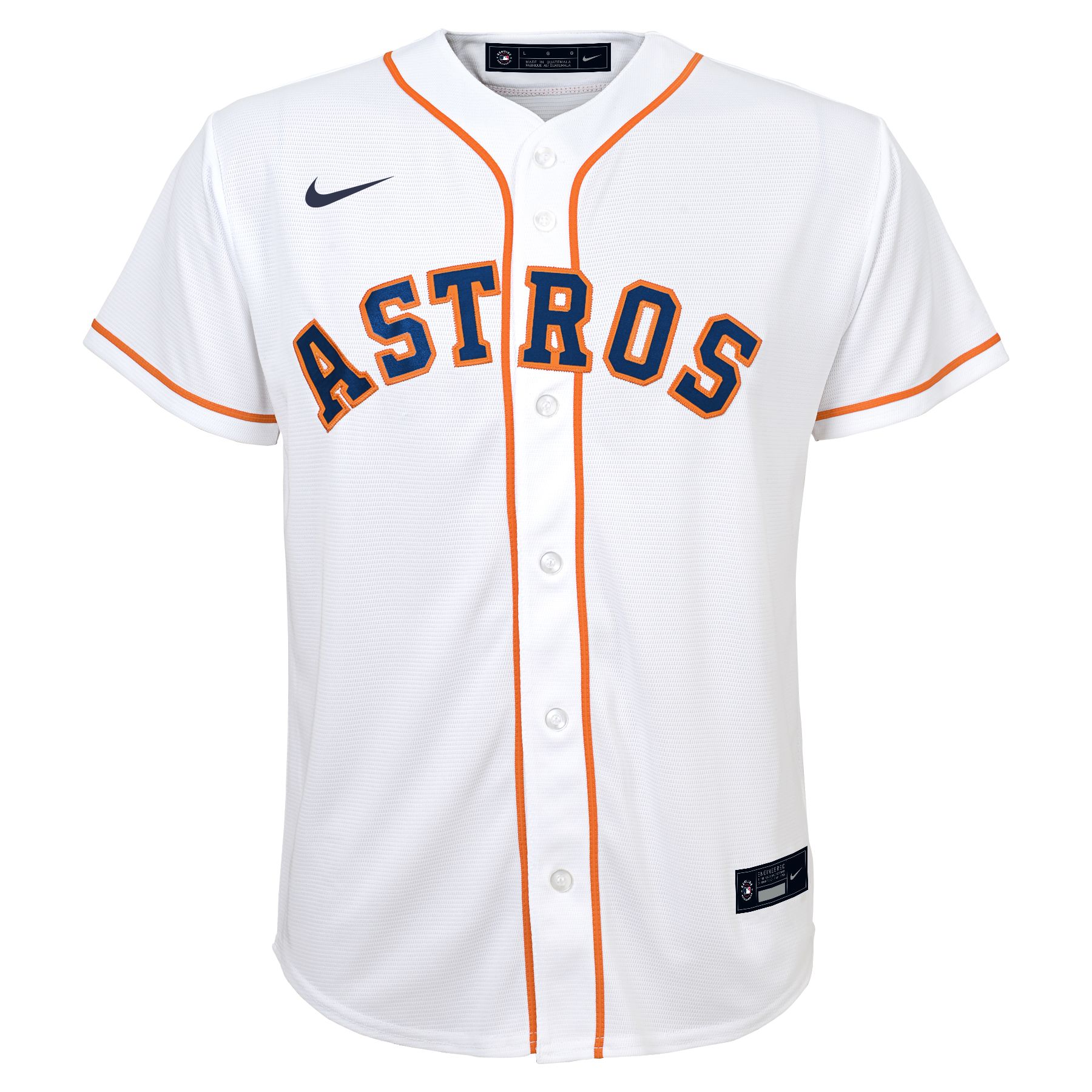 Nike Youth Houston Astros Kyle Tucker #30 White Replica Baseball Jersey product image