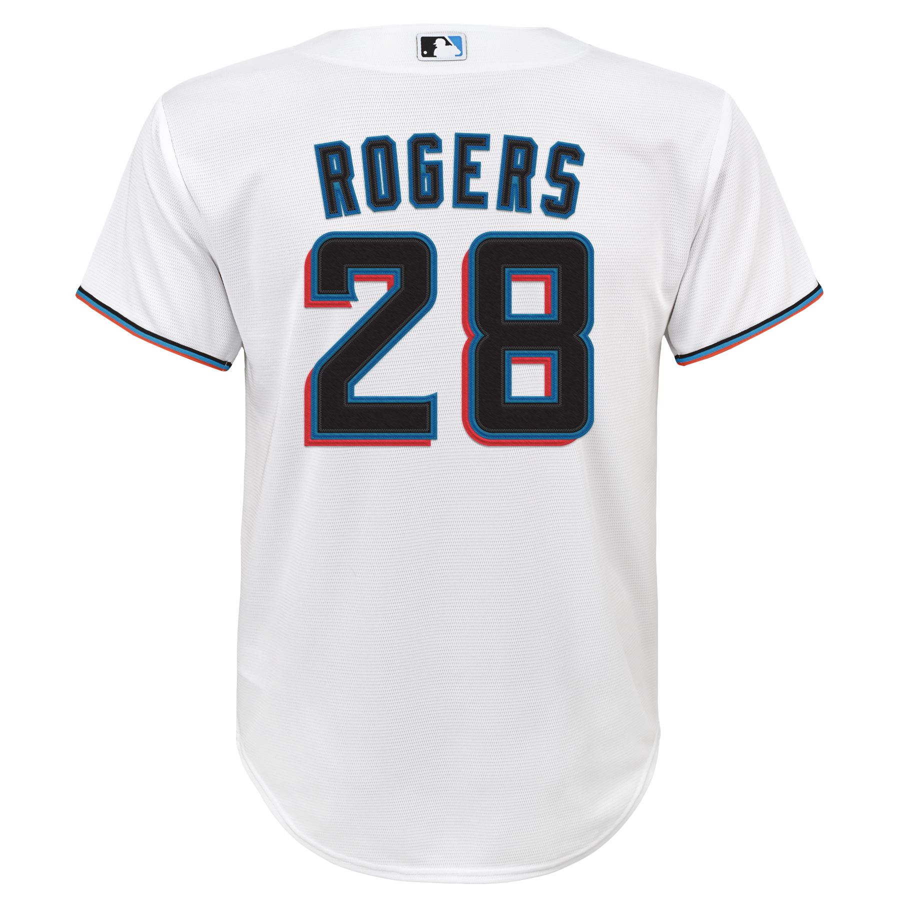 Nike Youth Miami Marlins Trevor Rogers #28 White Replica Baseball Jersey product image