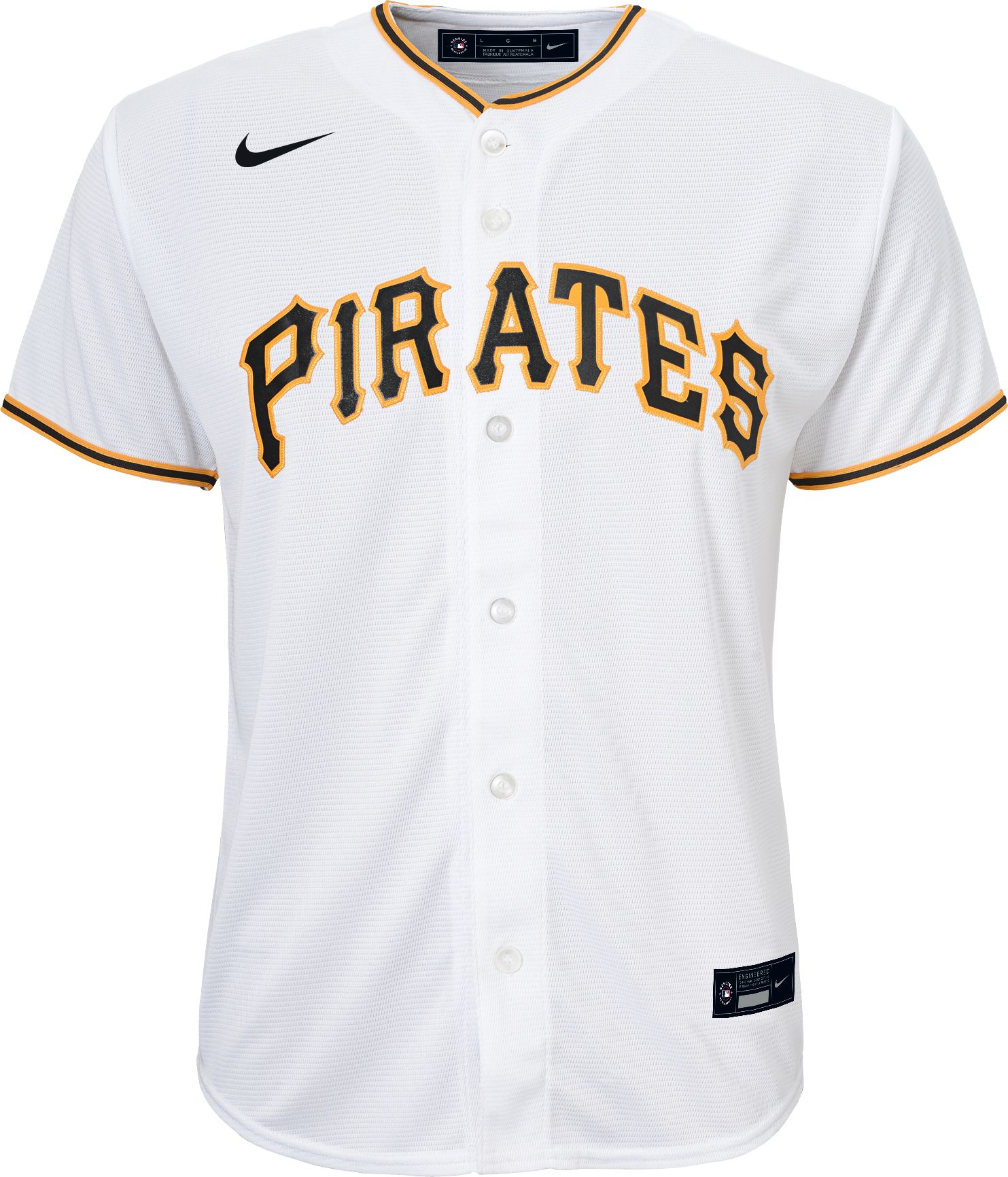 Nike Youth Pittsburgh Pirates Oneil Cruz #15 White Home Cool Base Jersey product image