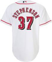 Outerstuff Youth Cincinnati Reds Tyler Stephenson #37 White Cool Base Home Jersey product image