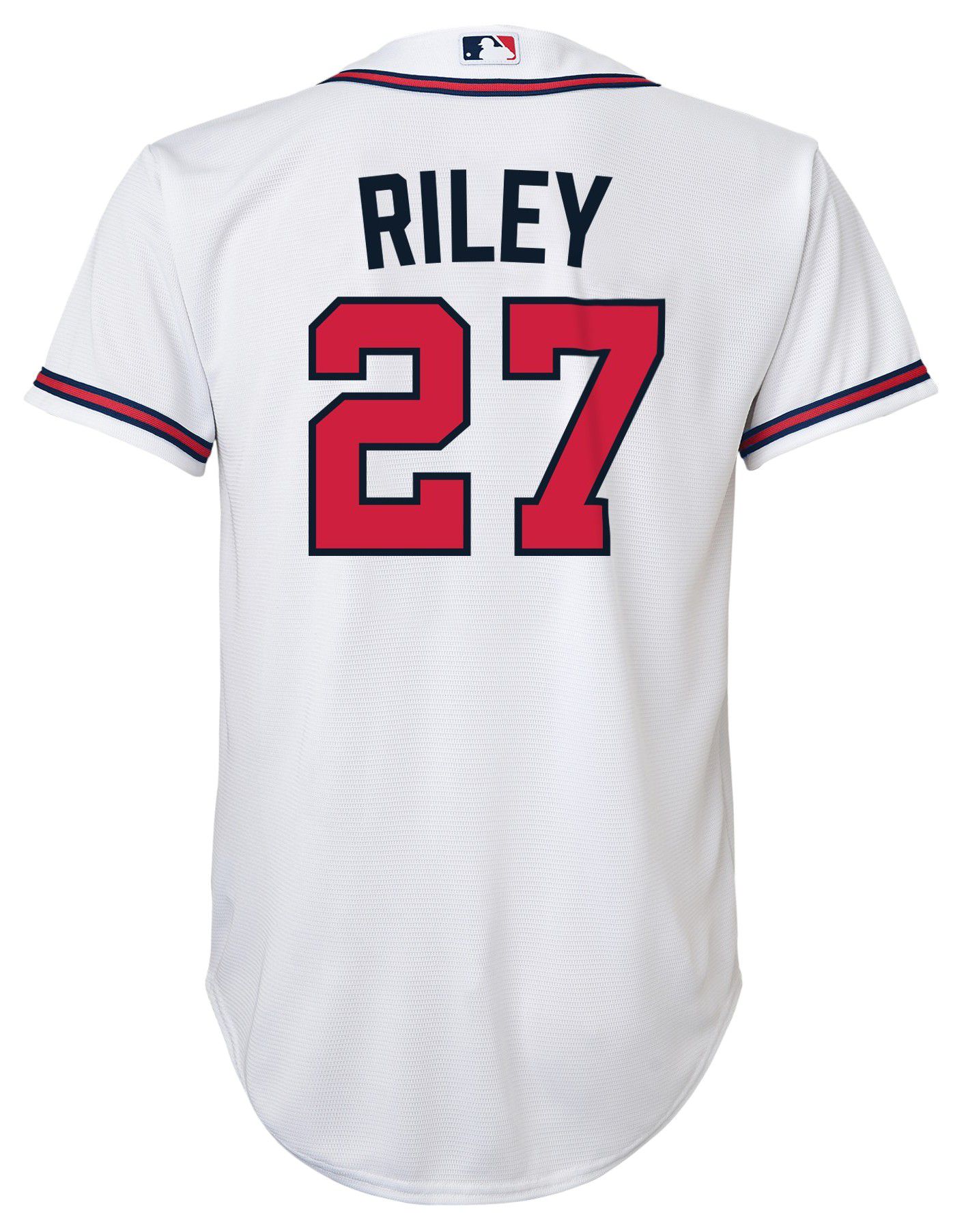 Nike Youth Atlanta Braves Austin Riley #27 White Home Cool Base Jersey product image