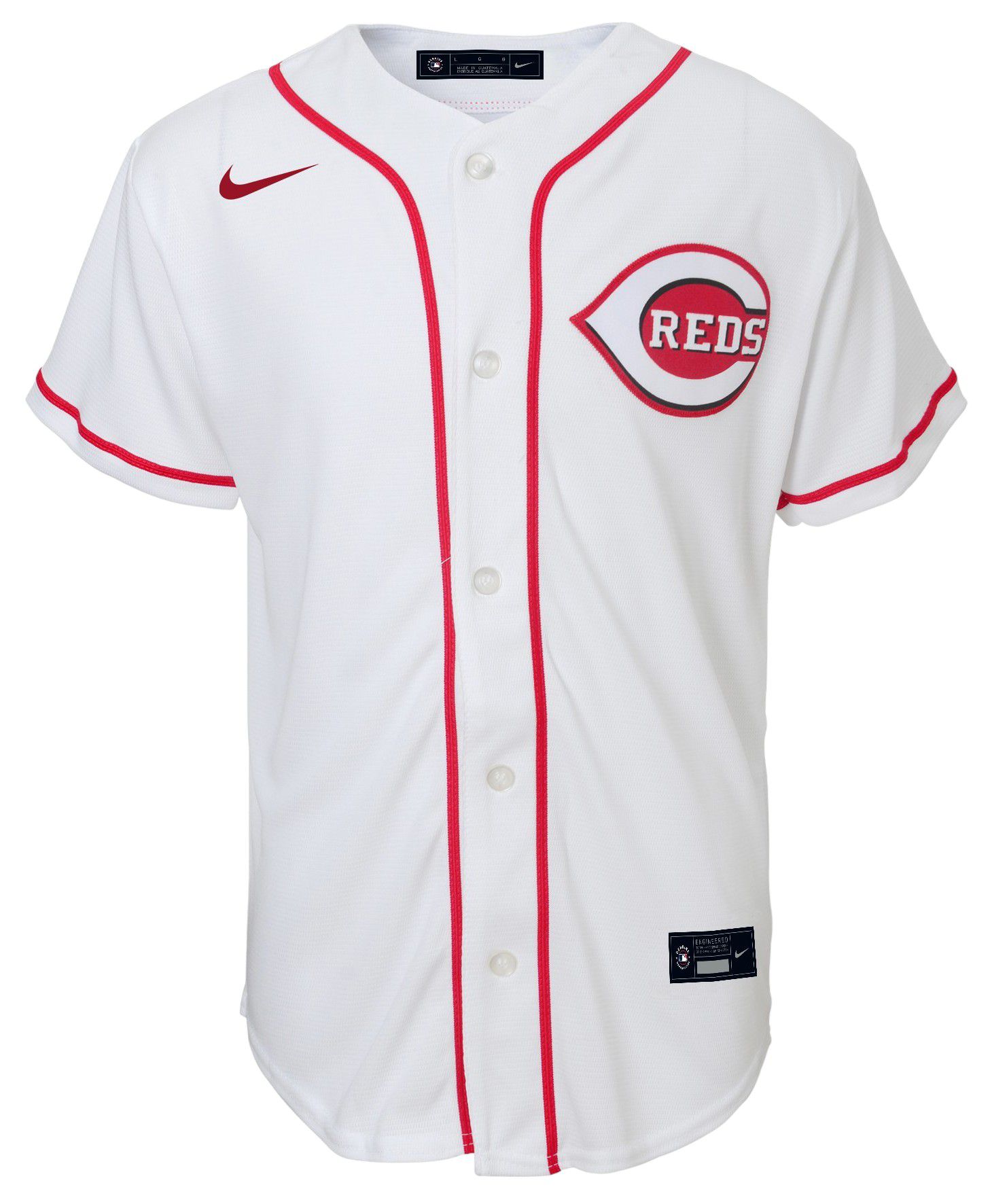 Nike Youth Cincinnati Reds Tyler Stephenson #37 White Cool Base Home Jersey