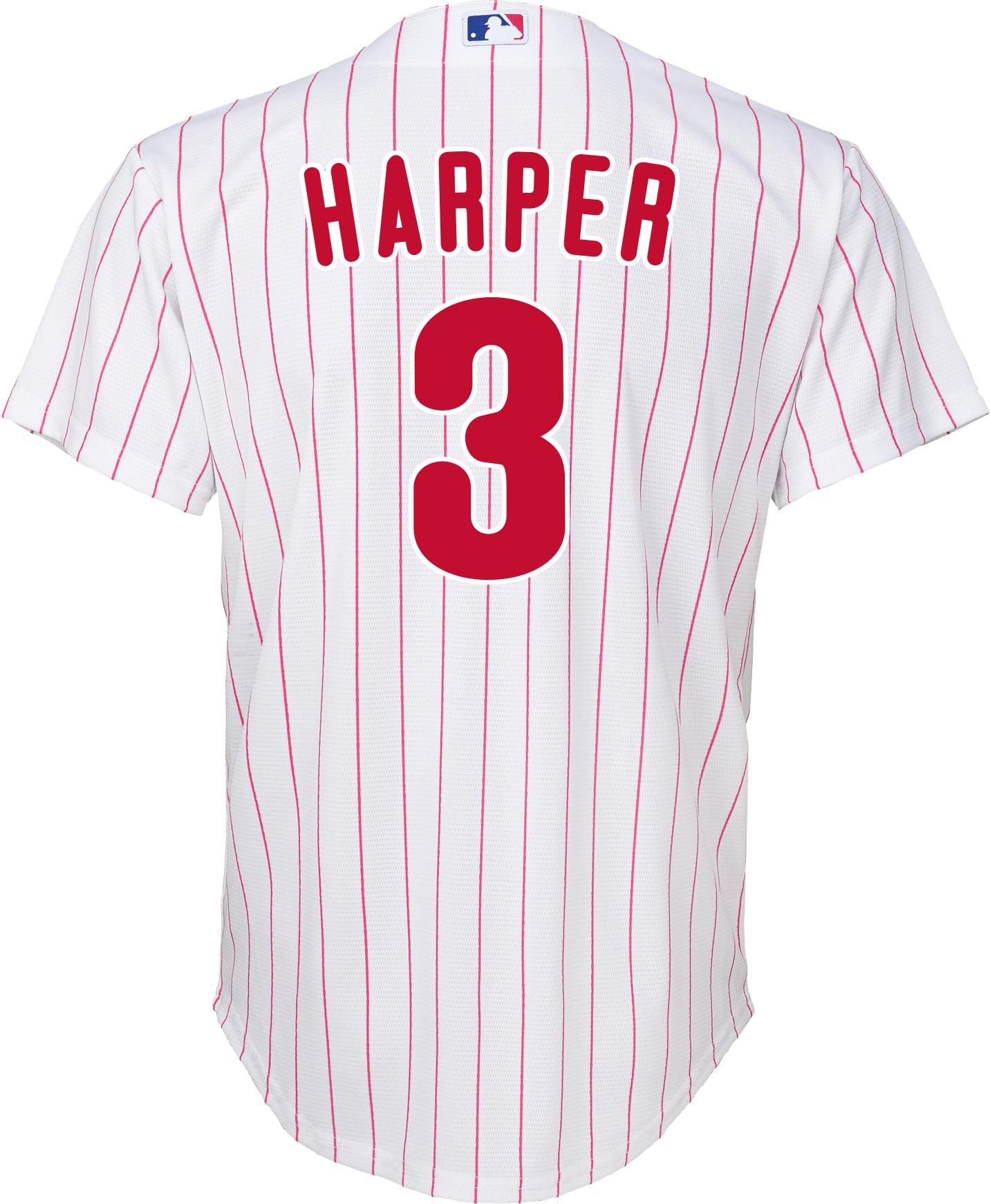 Nike Youth Philadelphia Phillies Bryce Harper #3 White Home Cool Base Jersey product image