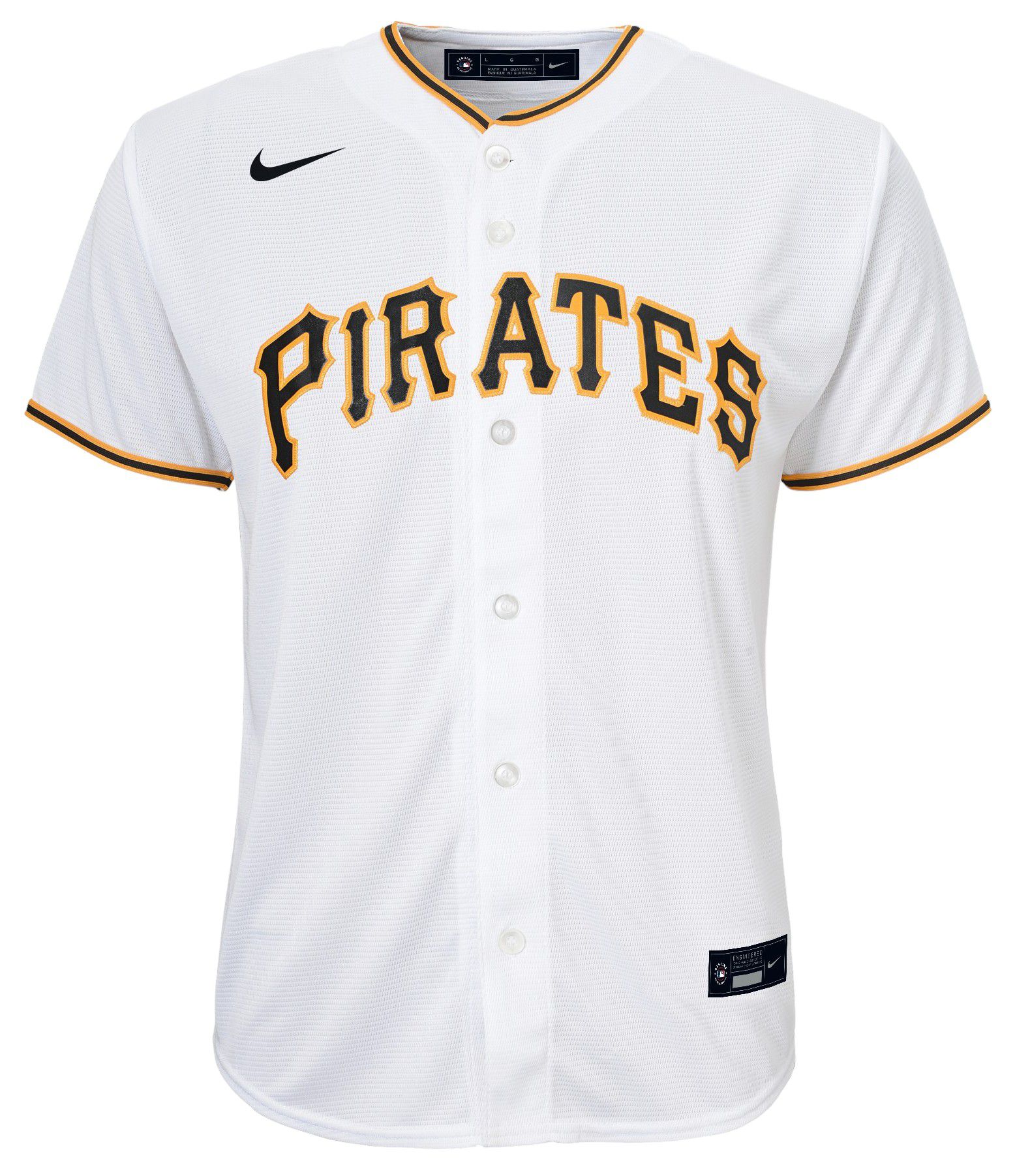 Nike Youth Pittsburgh Pirates Oneil Cruz #15 White Home Cool Base Jersey