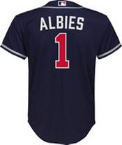 Outerstuff Youth Atlanta Braves Ozzie Albies #1 Navy Cool Base Alternate Jersey product image