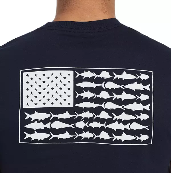 Saltwaters Fish Saltwater Fishing Shirts Men American Flag