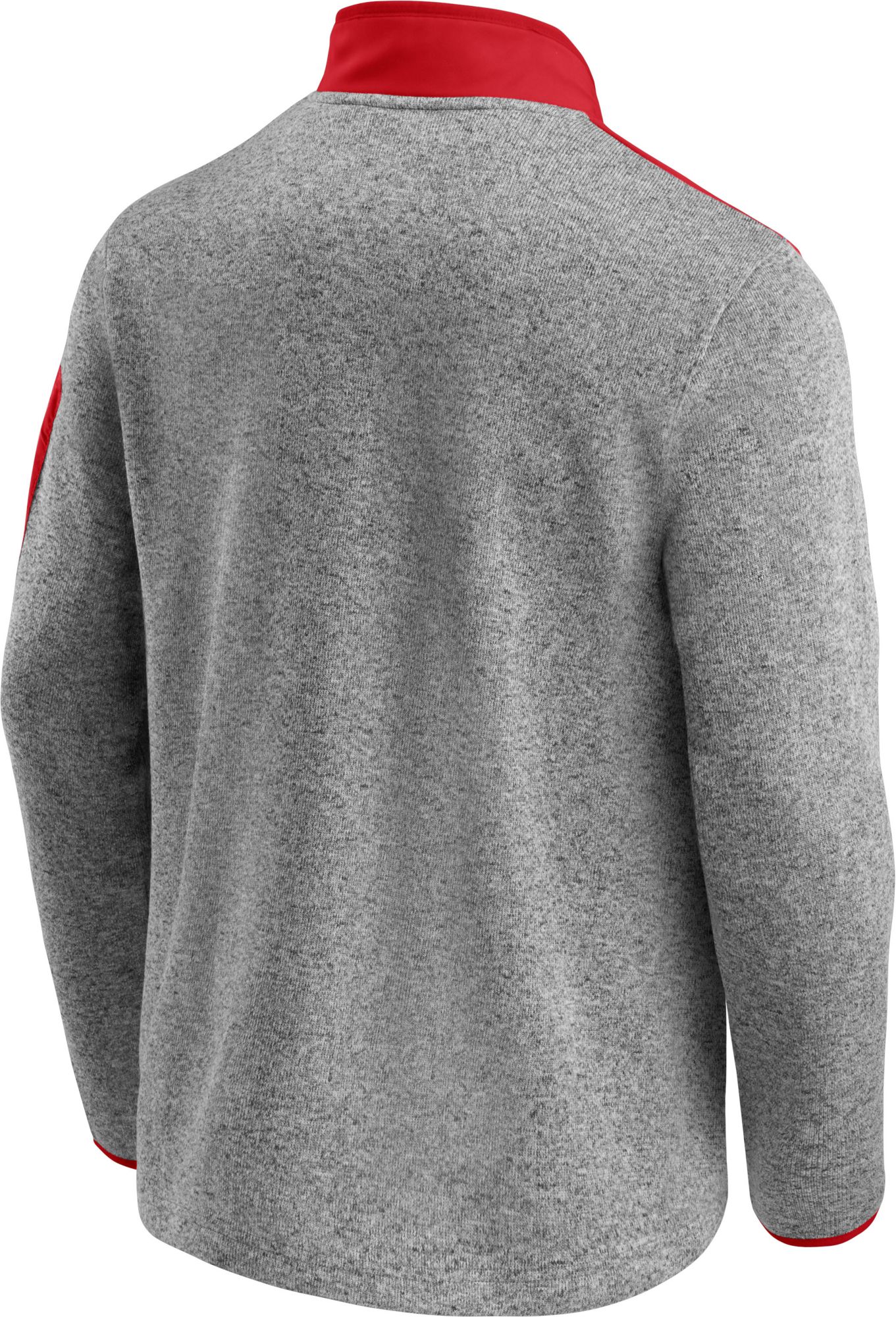 NCAA Men's Wisconsin Badgers Grey Block Party Quarter-Zip Pullover Shirt product image