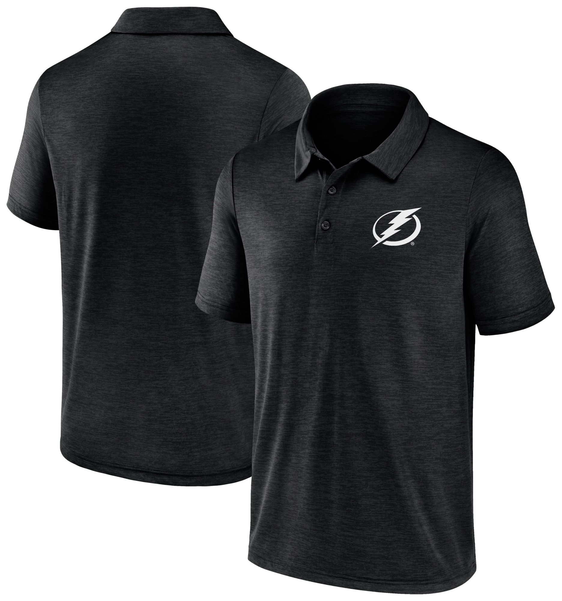 NHL Adult Tampa Bay Lightning Essential Striated Black Polo product image