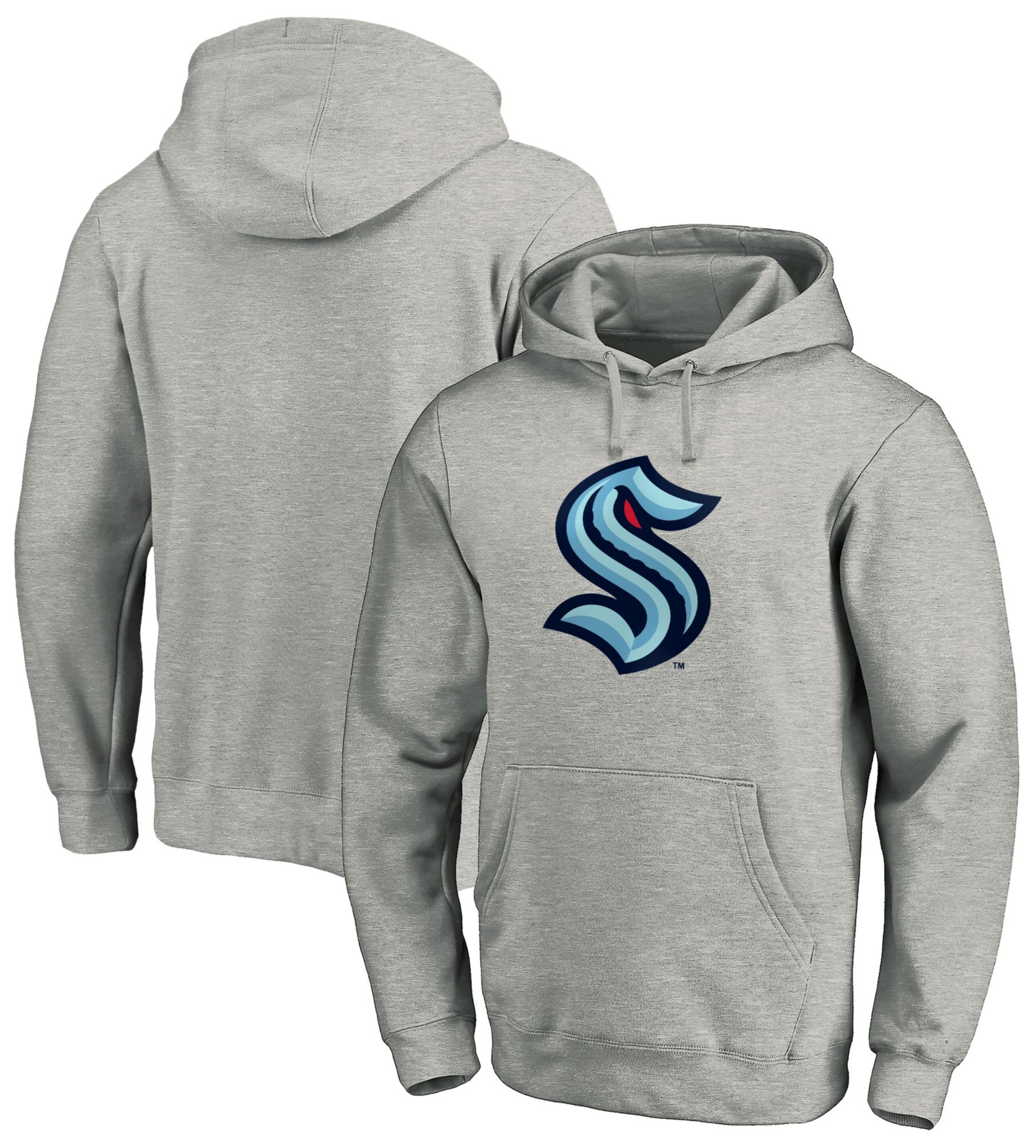 NHL Adult Seattle Kraken Cotton Fleece Grey Pullover Hoodie product image