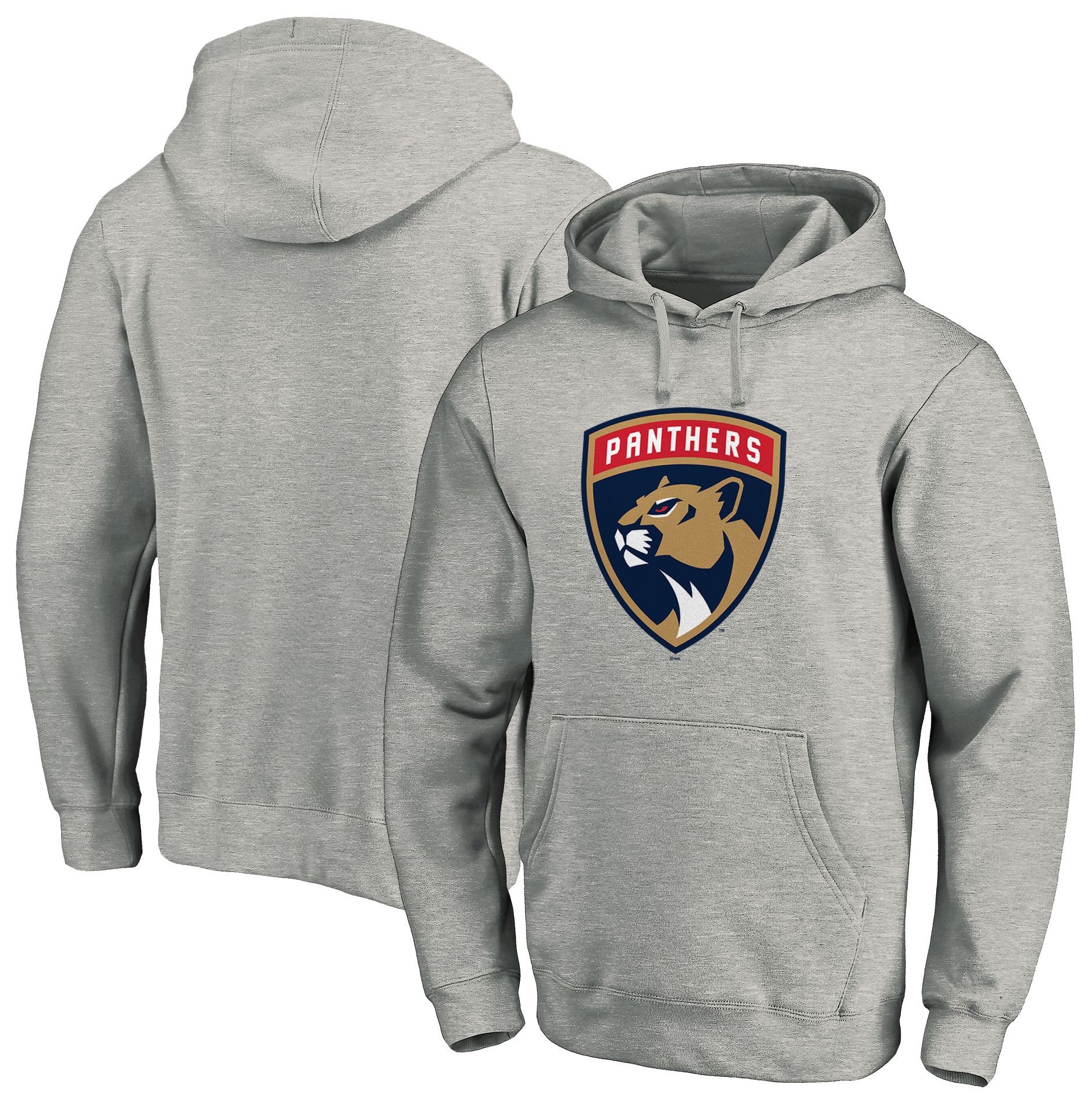 NHL Adult Florida Panthers Cotton Fleece Grey Pullover Hoodie product image