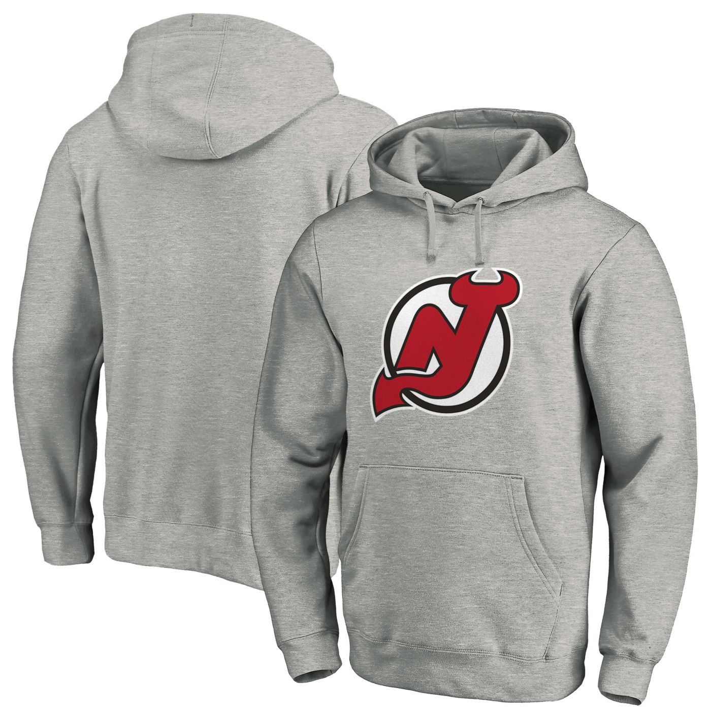 NHL Adult New Jersey Devils Cotton Fleece Grey Pullover Hoodie Dick s Sporting Goods