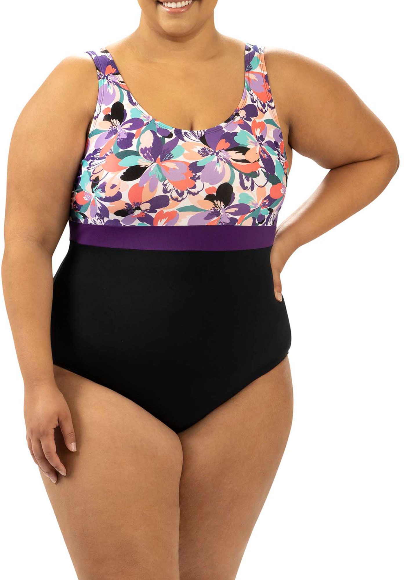 Dolfin Women's Aquashape Moderate Scoop Back One Piece Swimsuit product image