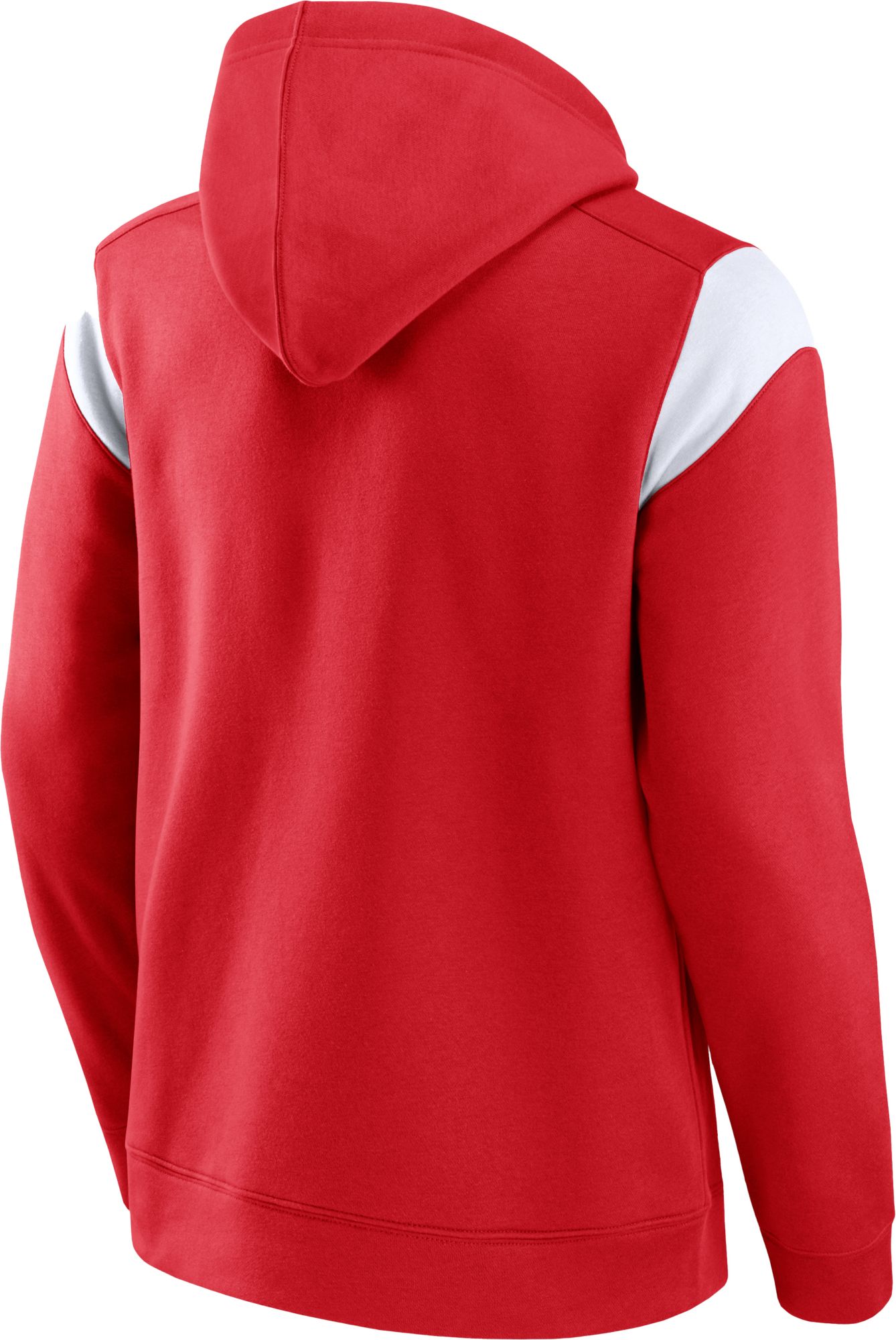 NCAA Men's Wisconsin Badgers Red Colorblock Pullover Hoodie