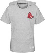 MLB Girls' Boston Red Sox Gray Clubhouse Short Sleeve Hoodie product image