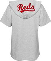 MLB Girls' Cincinnati Reds Gray Clubhouse Short Sleeve Hoodie product image