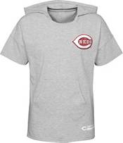 MLB Girls' Cincinnati Reds Gray Clubhouse Short Sleeve Hoodie product image