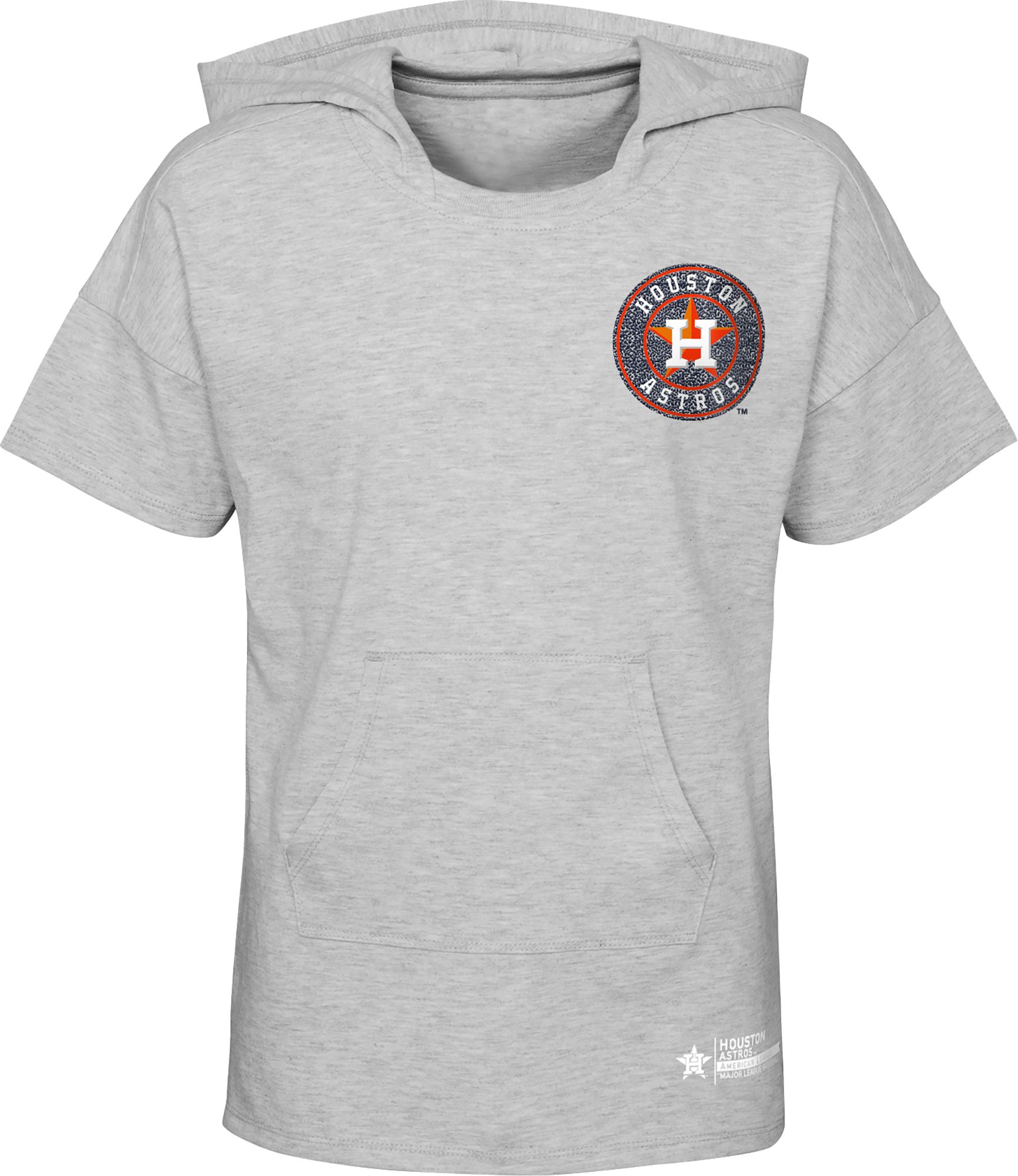 MLB Girls' Houston Astros Gray Clubhouse Short Sleeve Hoodie product image