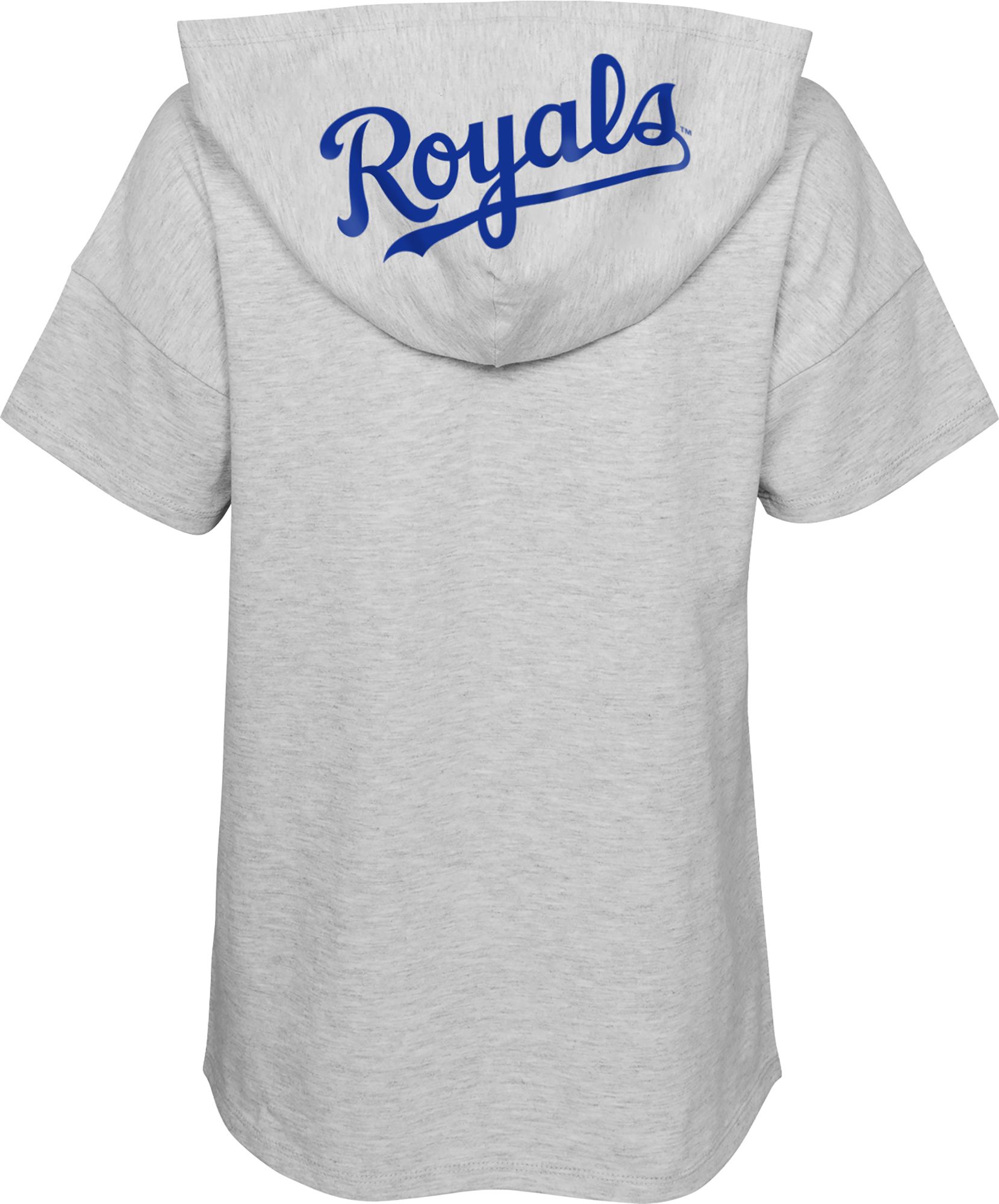 MLB Girls' Kansas City Royals Gray Clubhouse Short Sleeve Hoodie product image