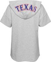 MLB Girls' Texas Rangers Gray Clubhouse Short Sleeve Hoodie product image
