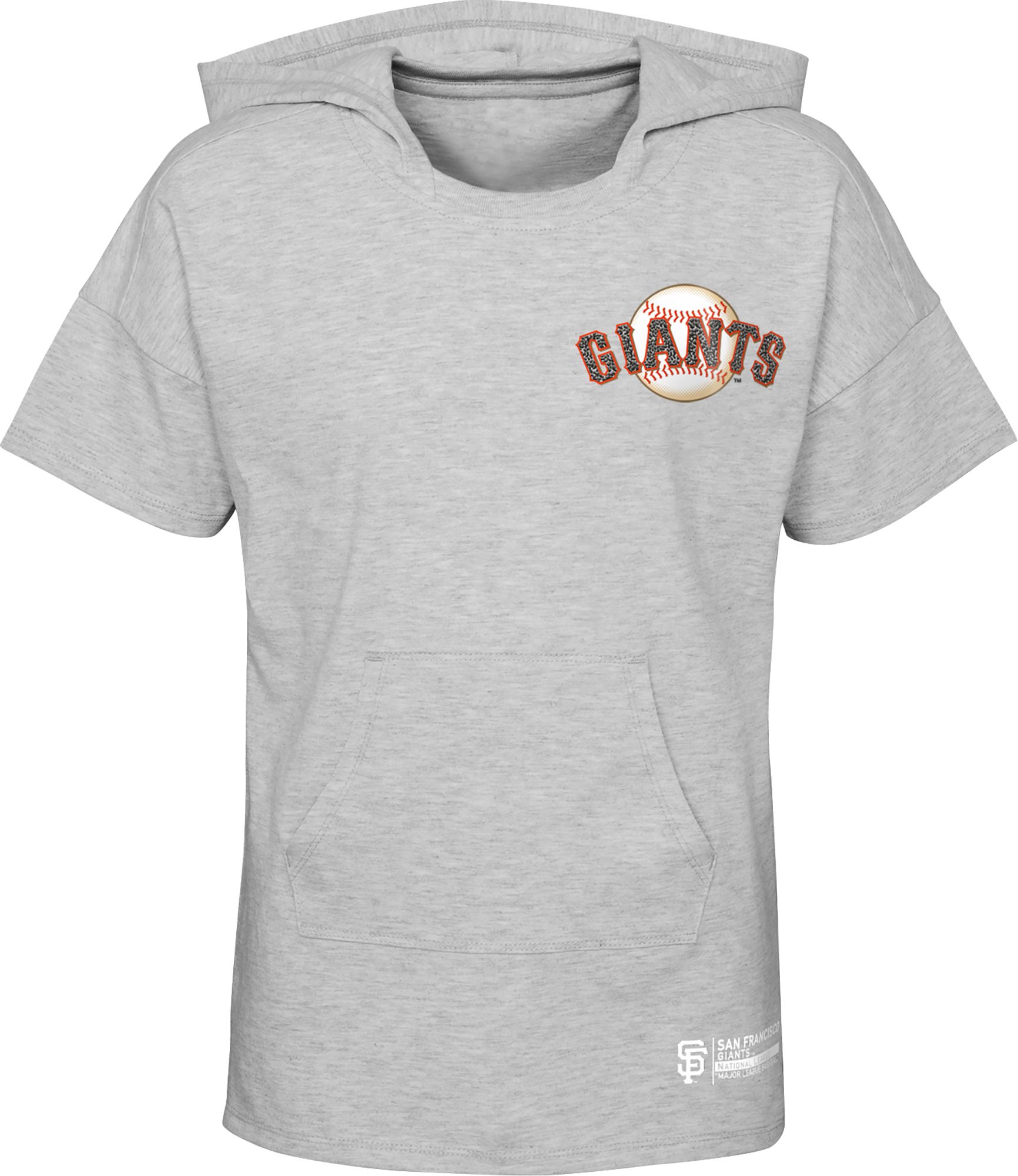 MLB Girls' San Francisco Giants Gray Clubhouse Short Sleeve Hoodie product image