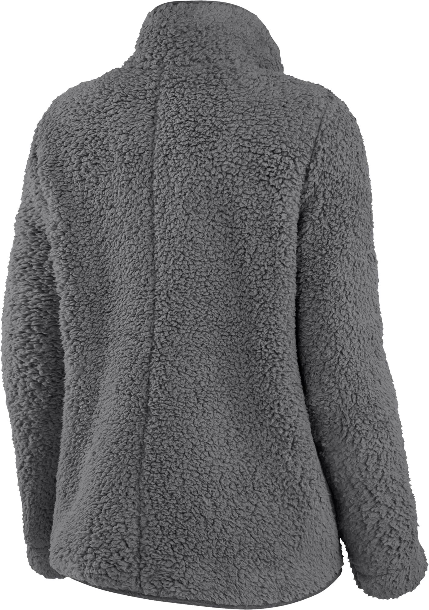 NCAA Women's Oregon Ducks Grey Iconic Sherpa Full Snap Jacket product image