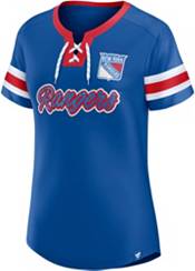 NHL Women's New York Rangers Iconic Athena Dark Royal Lace-Up T-Shirt product image