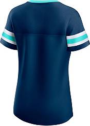 NHL Women's Seattle Kraken Iconic Athena Navy Lace-Up T-Shirt product image