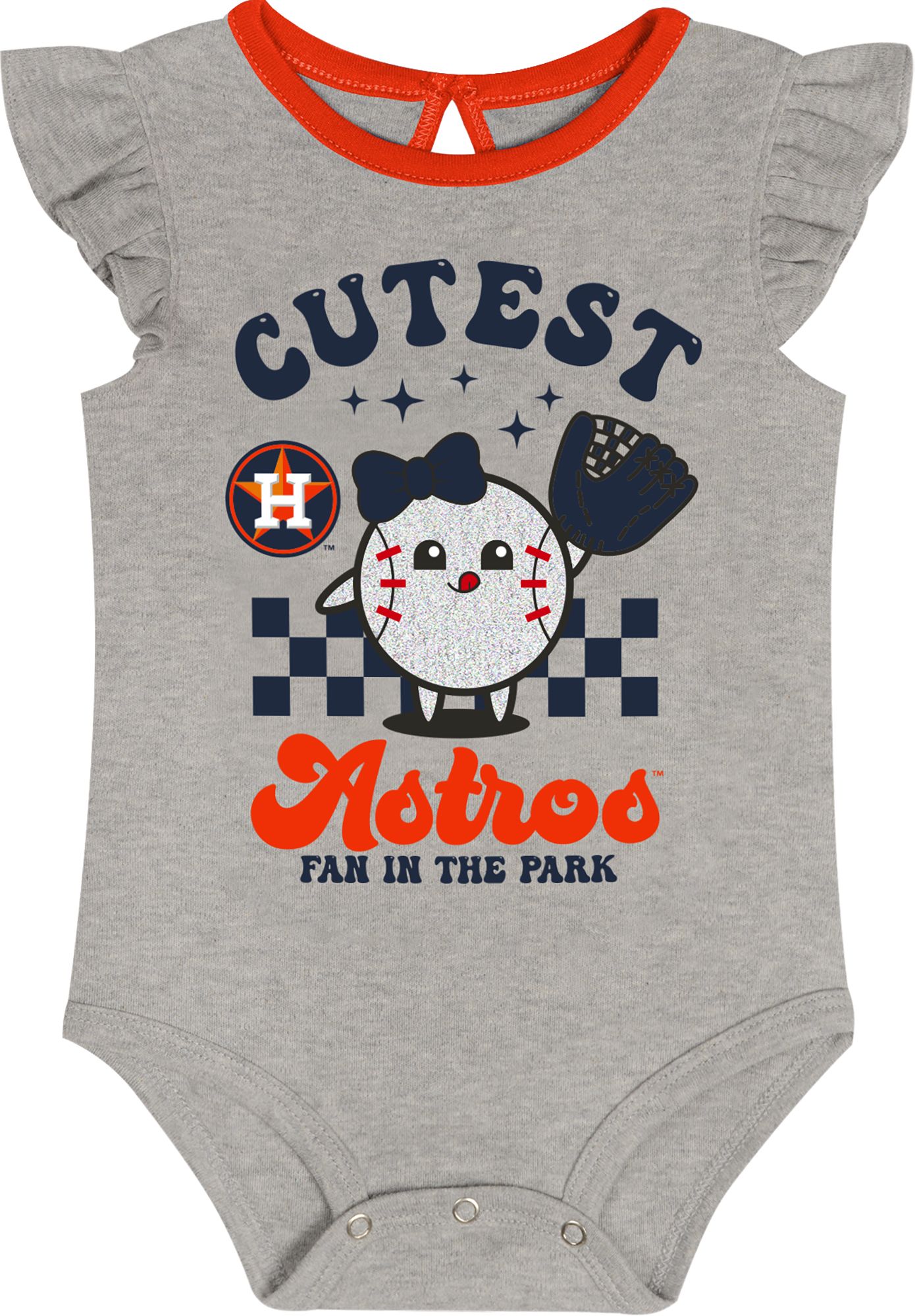MLB Team Apparel Infant Houston Astros 2-Pack Cutie Ball Cotton Creeper Set product image