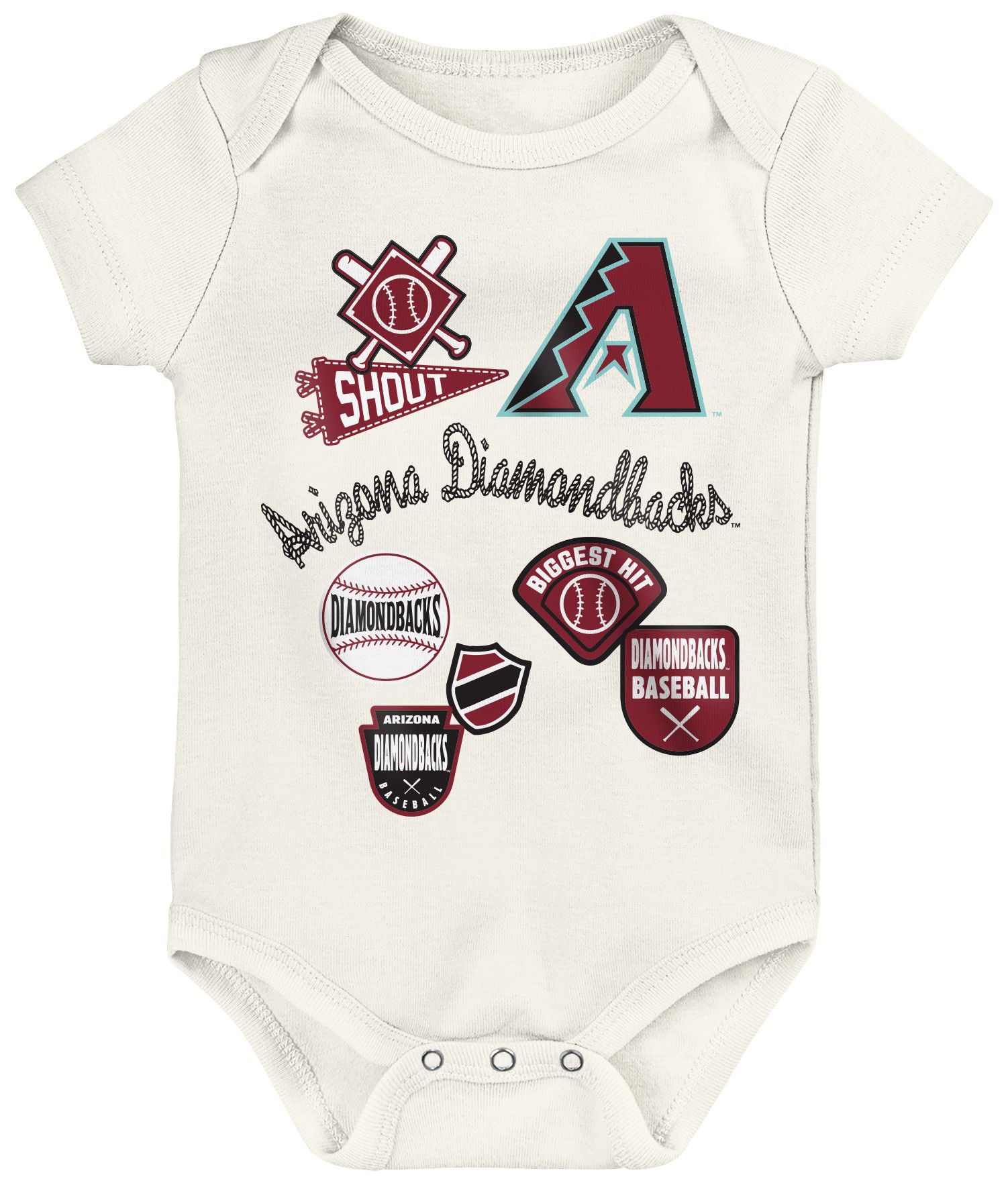 MLB Team Apparel Infant Arizona Diamondbacks Home Plate 3-Piece Creeper product image