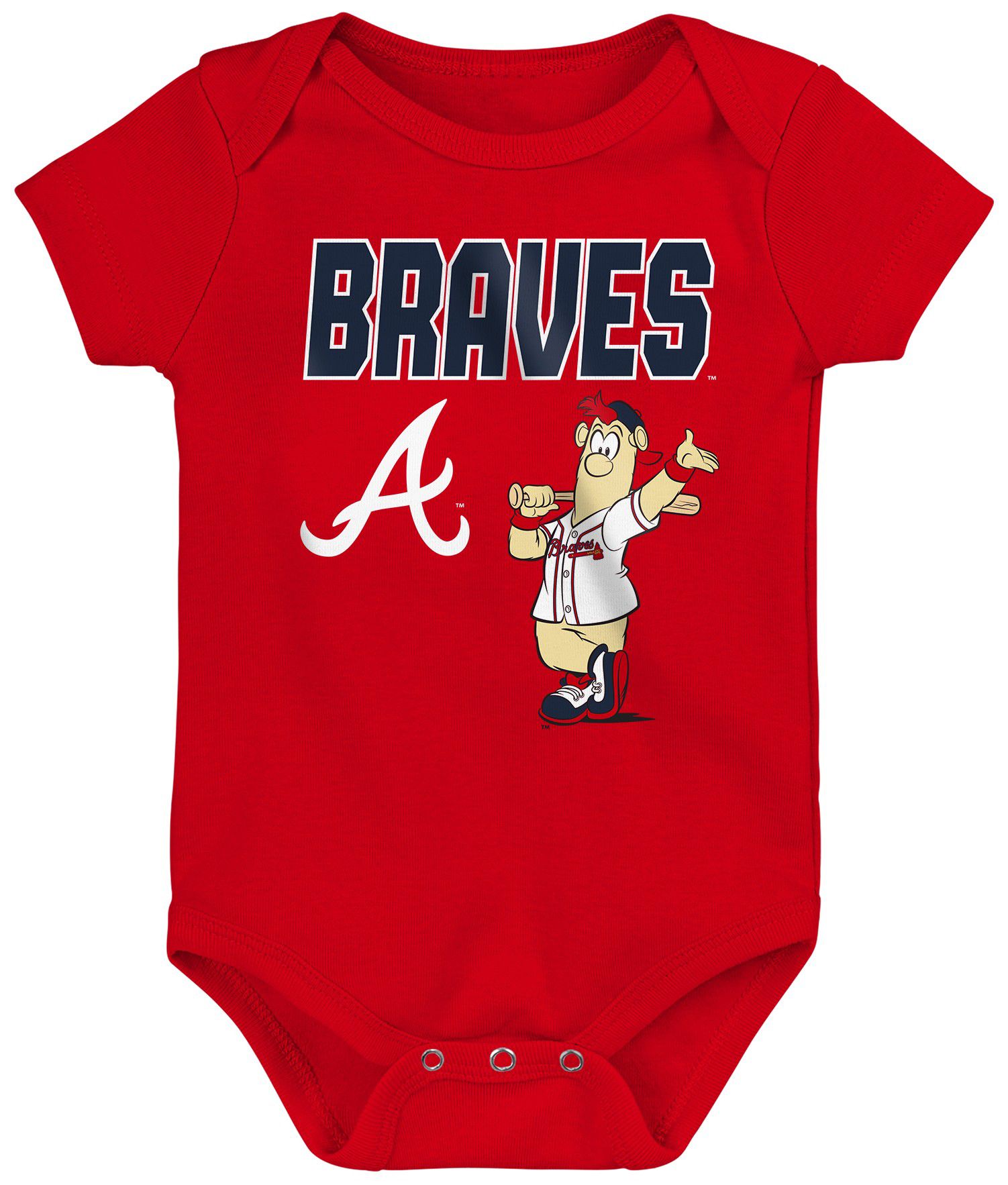 MLB Team Apparel Infant Atlanta Braves Home Plate 3-Piece Creeper product image