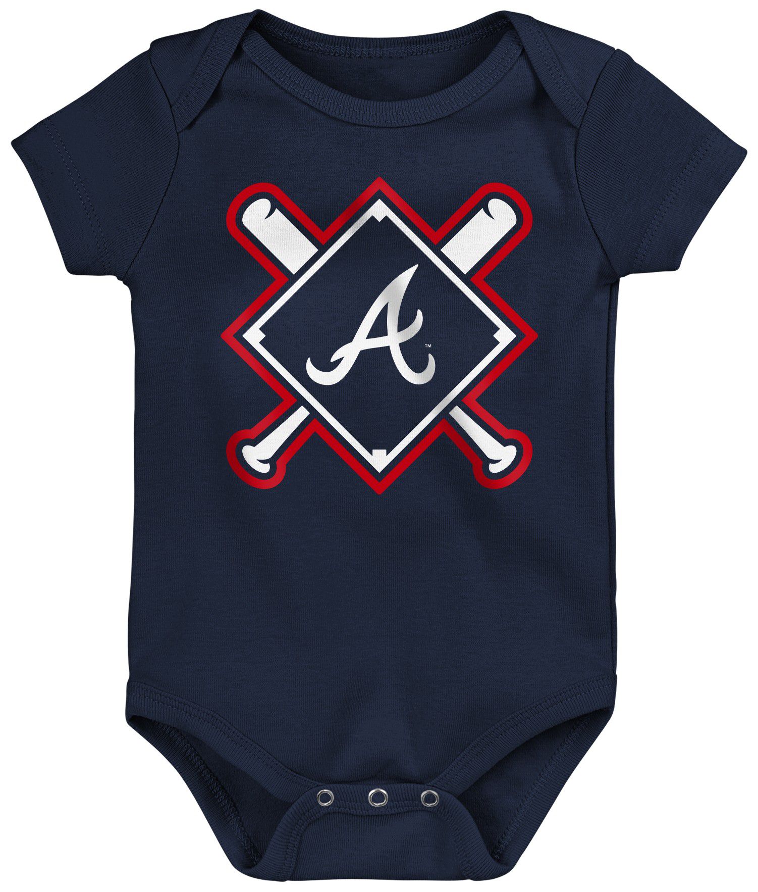 MLB Team Apparel Infant Atlanta Braves Home Plate 3-Piece Creeper product image