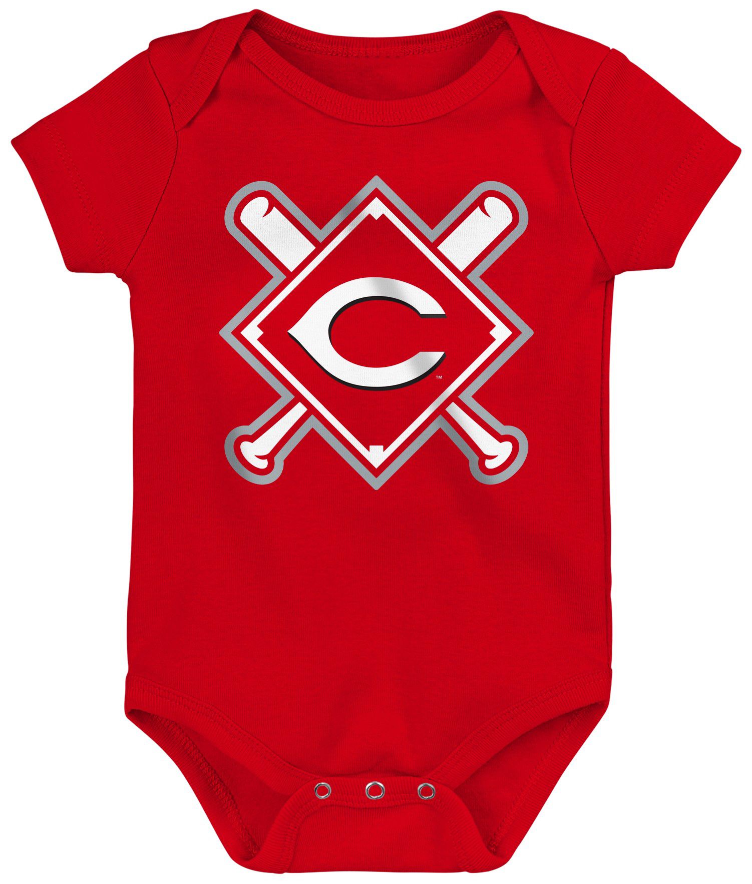 MLB Team Apparel Infant Cincinnati Reds Home Plate 3-Piece Creeper product image