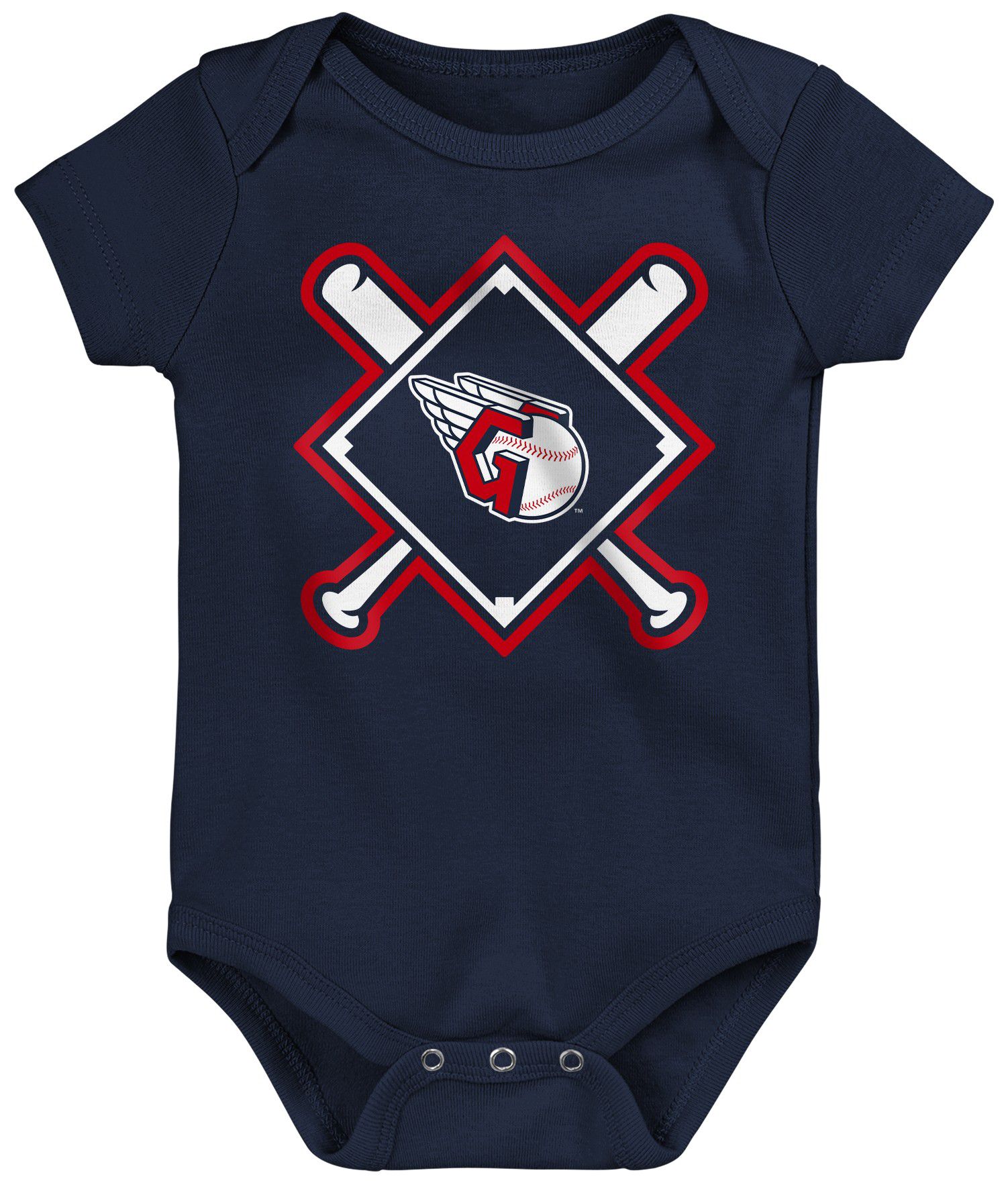 MLB Team Apparel Infant Cleveland Guardians Home Plate 3-Piece Creeper product image