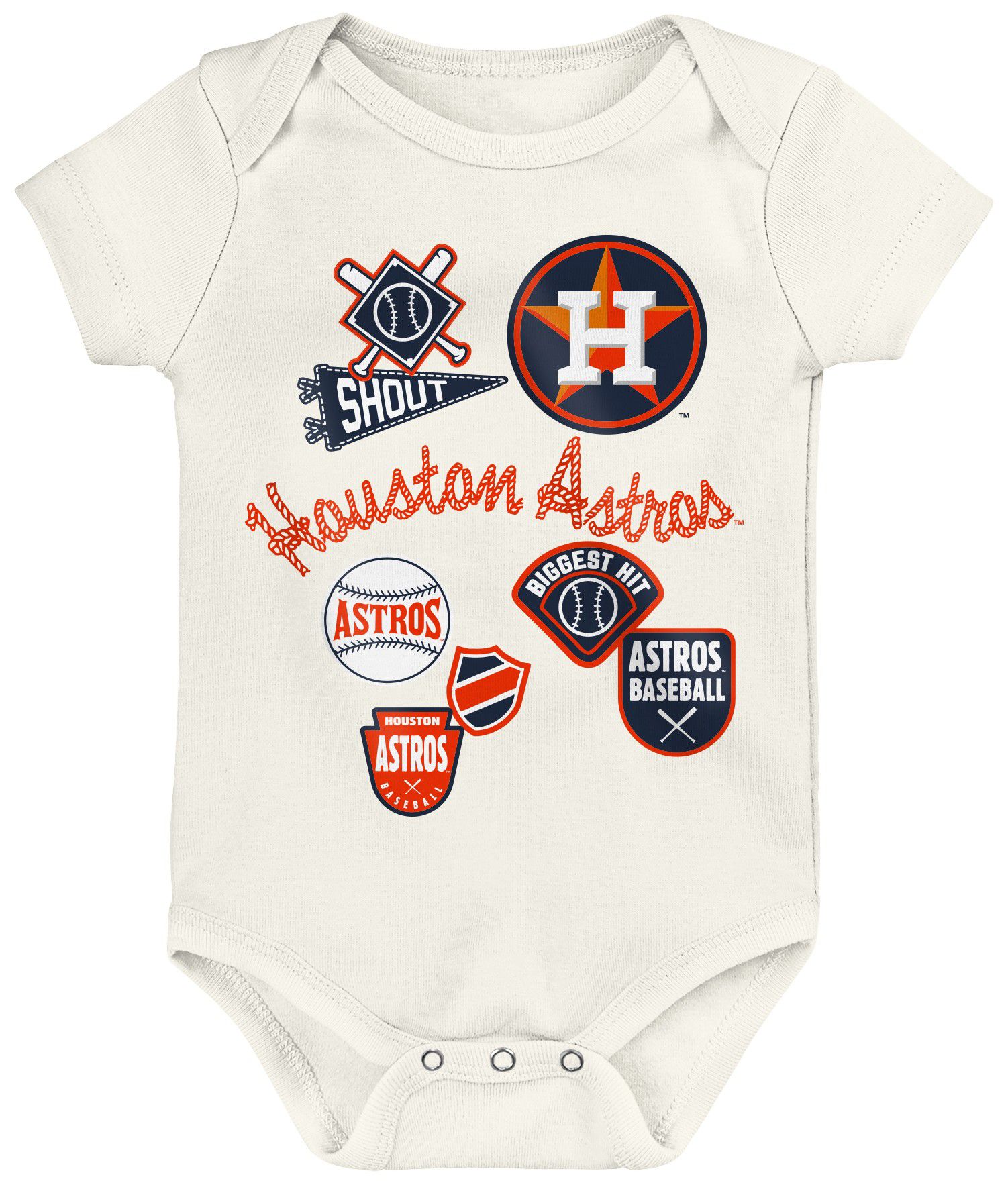 MLB Team Apparel Infant Houston Astros Home Plate 3-Piece Creeper product image
