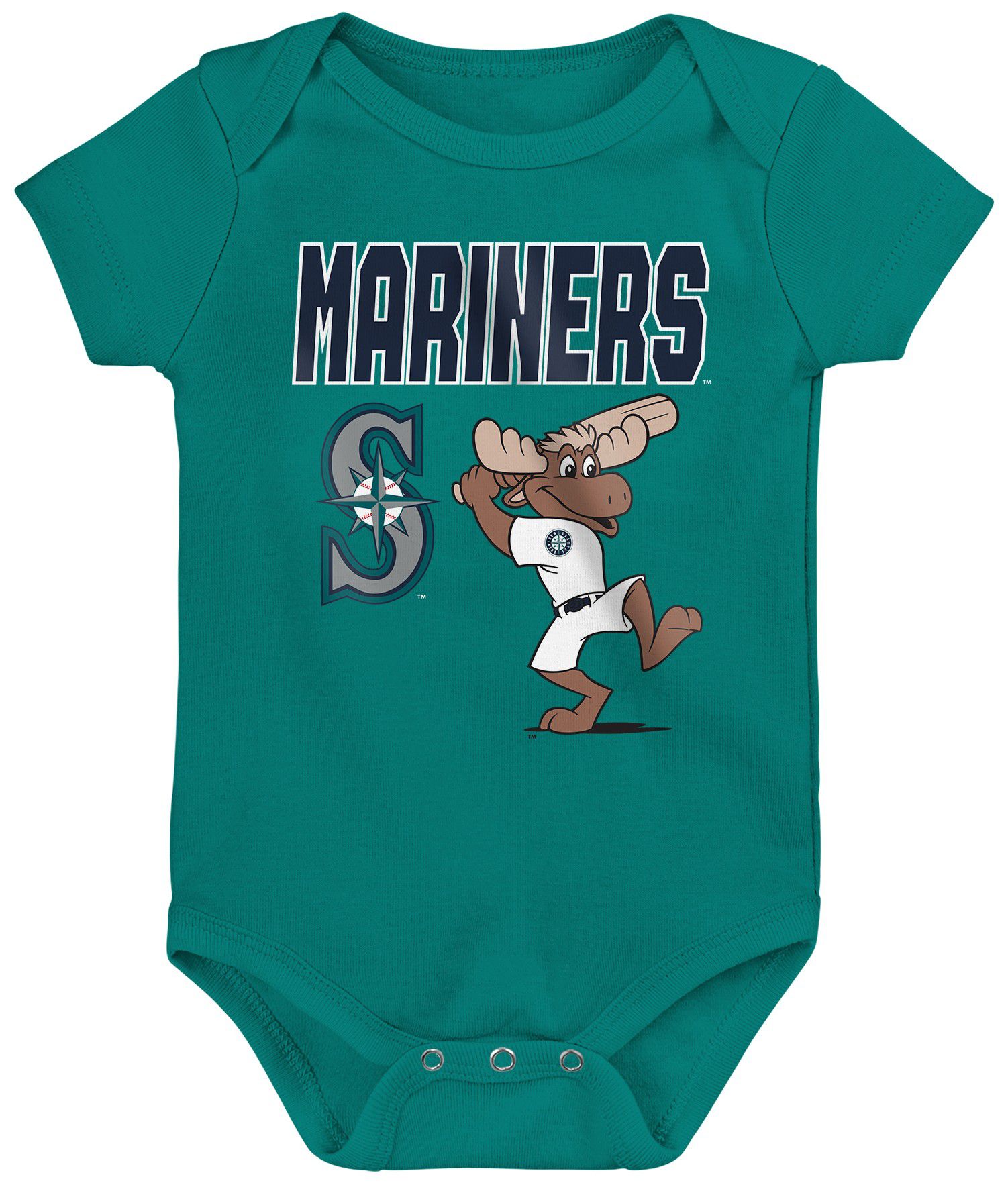 MLB Team Apparel Infant Seattle Mariners Home Plate 3-Piece Creeper product image