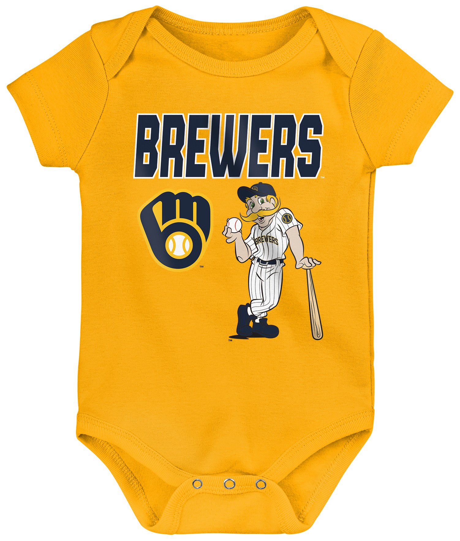 MLB Team Apparel Infant Milwaukee Brewers Home Plate 3-Piece Creeper product image