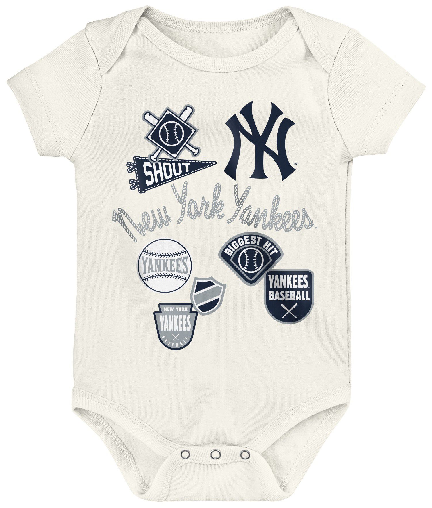 MLB Team Apparel Infant New York Yankees Home Plate 3-Piece Creeper product image