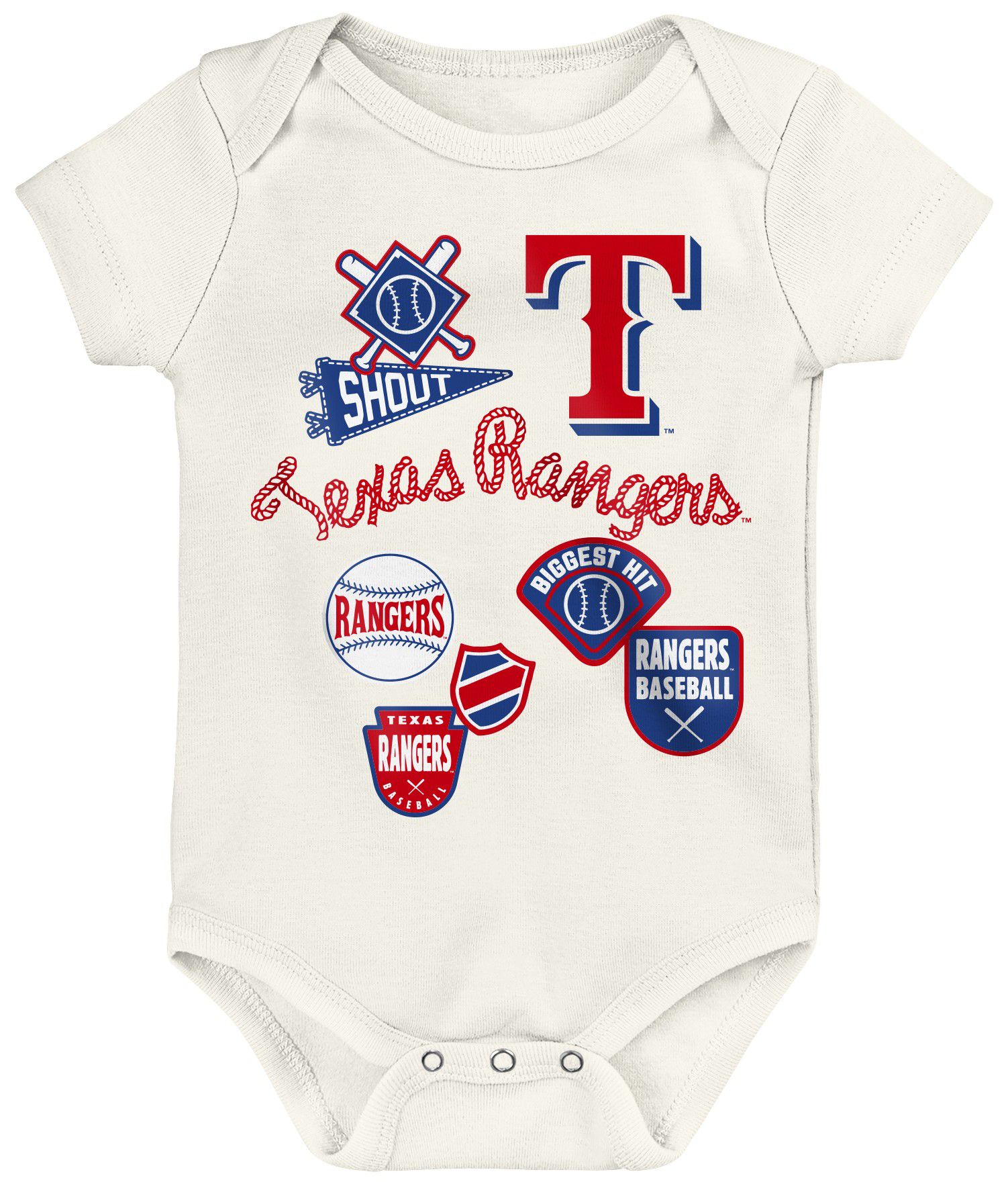 MLB Team Apparel Infant Texas Rangers Home Plate 3-Piece Creeper product image