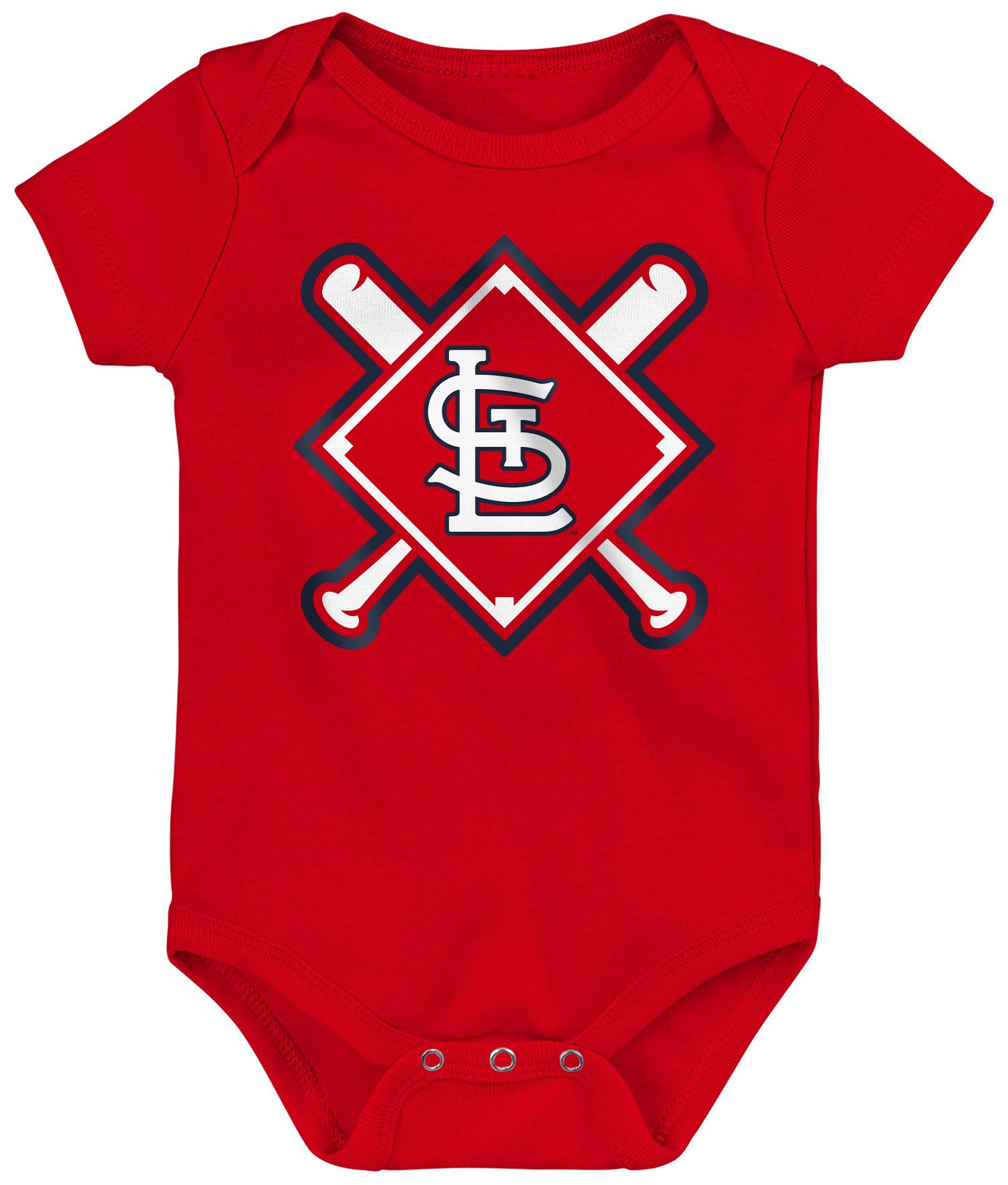MLB Team Apparel Infant St. Louis Cardinals Home Plate 3-Piece Creeper product image