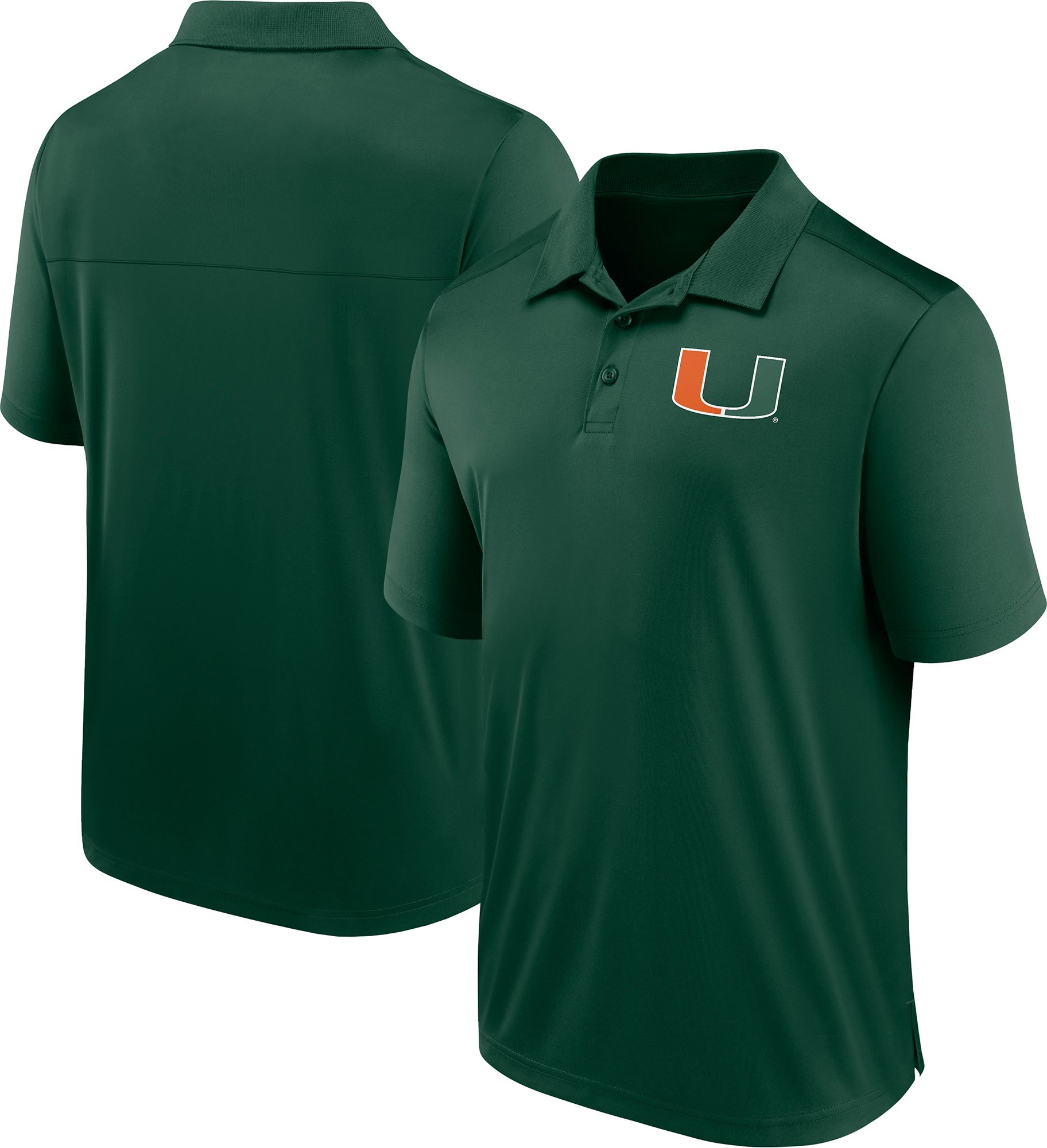 NCAA Men's Miami Hurricanes Green Polo product image