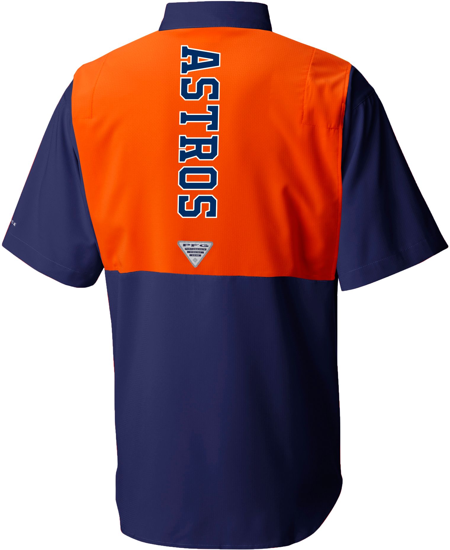 Columbia Men's Houston Astros Navy Colorblock Performance Shirt product image