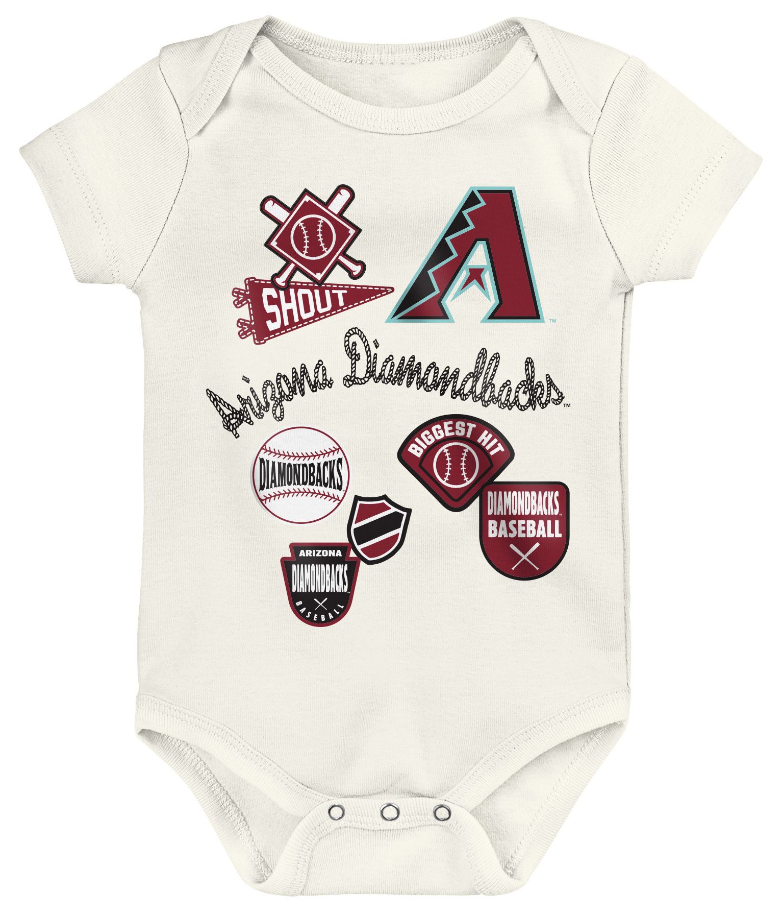 MLB Team Apparel Newborn Arizona Diamondbacks Home Plate 3-Piece Creeper product image