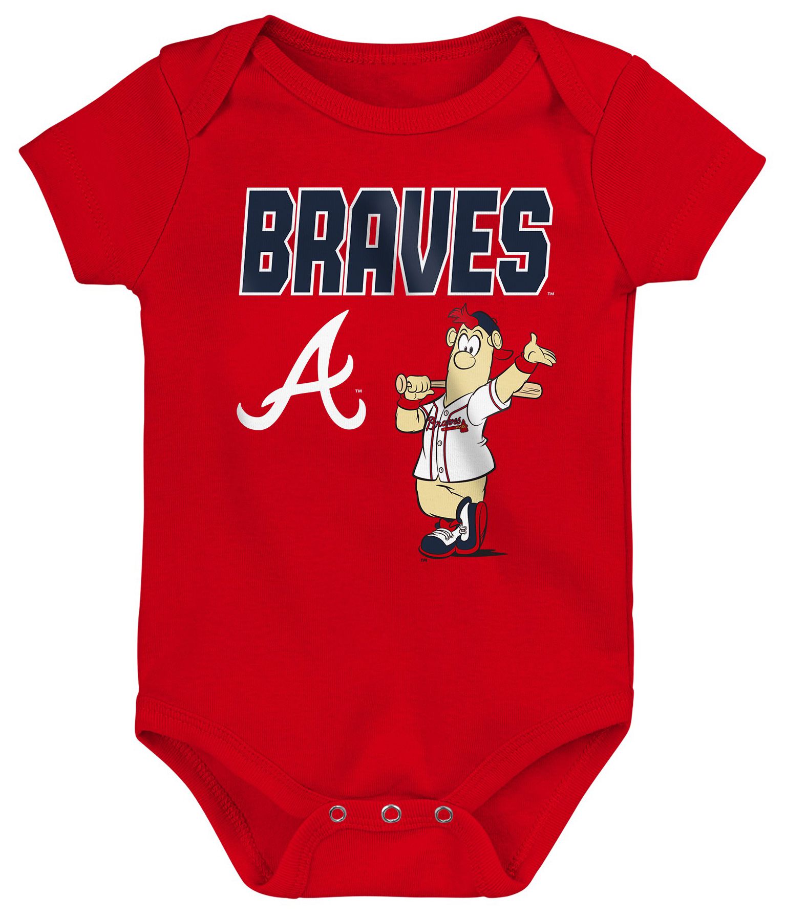 MLB Team Apparel Newborn Atlanta Braves Home Plate 3-Piece Creeper product image