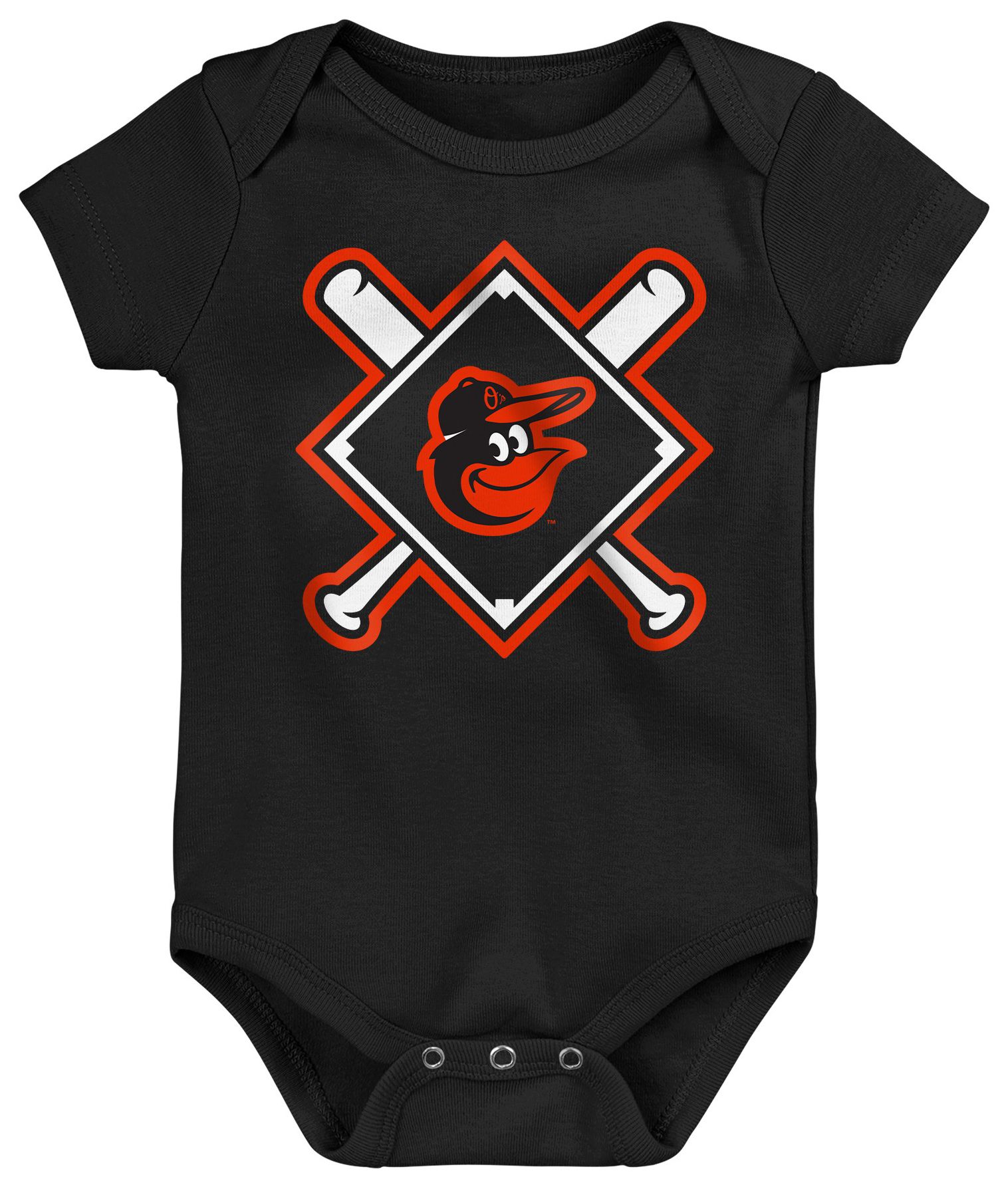 MLB Team Apparel Newborn Baltimore Orioles Home Plate 3-Piece Creeper product image