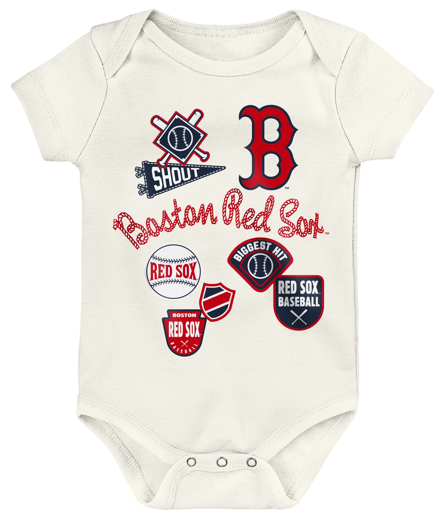 MLB Team Apparel Newborn Boston Red Sox Home Plate 3-Piece Creeper product image