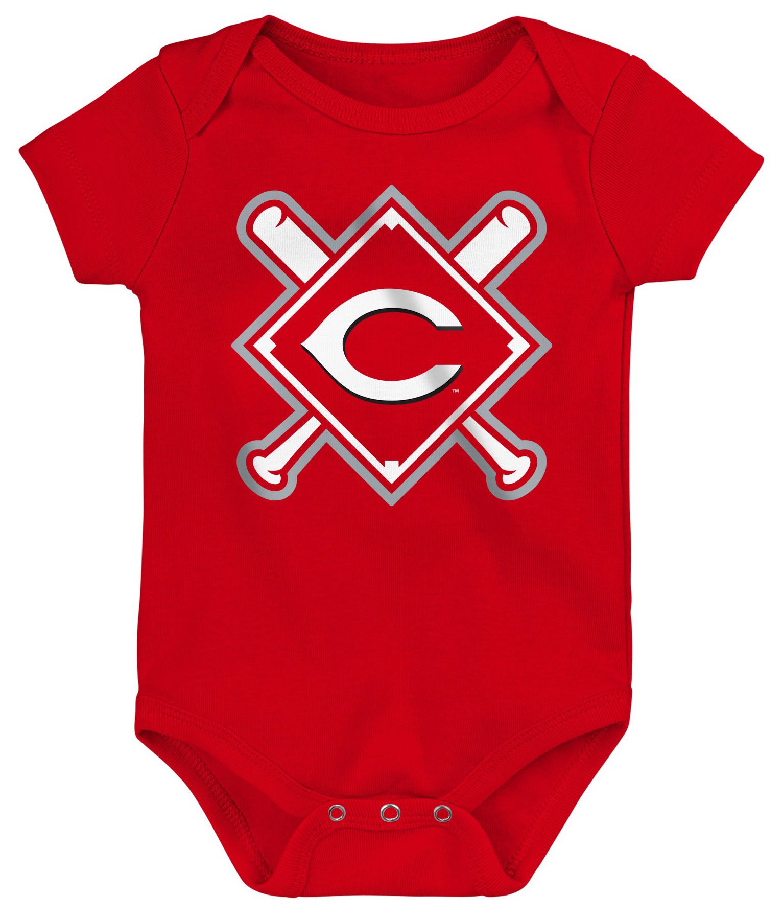 MLB Team Apparel Newborn Cincinnati Reds Home Plate 3-Piece Creeper product image